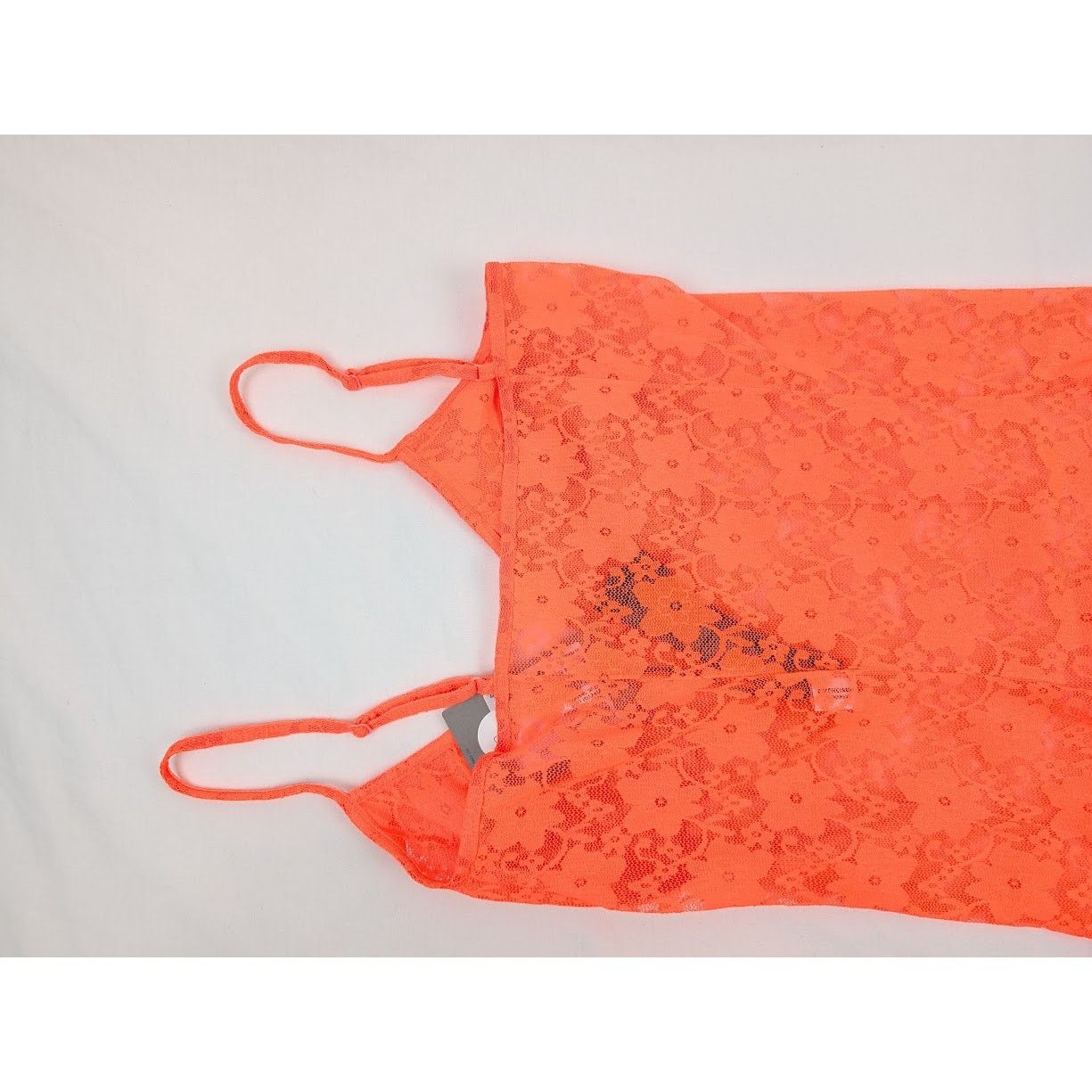 Balenciaga o1rshd1 Stretch Lace Short Dress in Fluo Orange Size M / US 6-8 / IT 42-44 - 13 Thumbnail