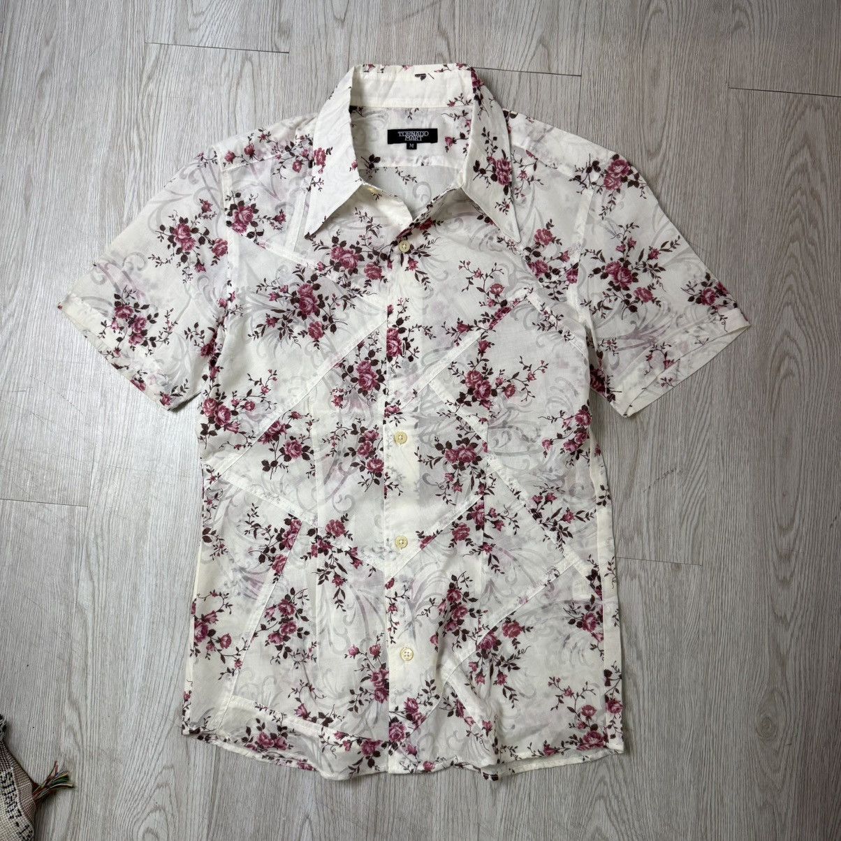 Tornado Mart Tornado Mart flower print button shirt Size M / US 6-8 / IT 42-44 - 1 Thumbnail