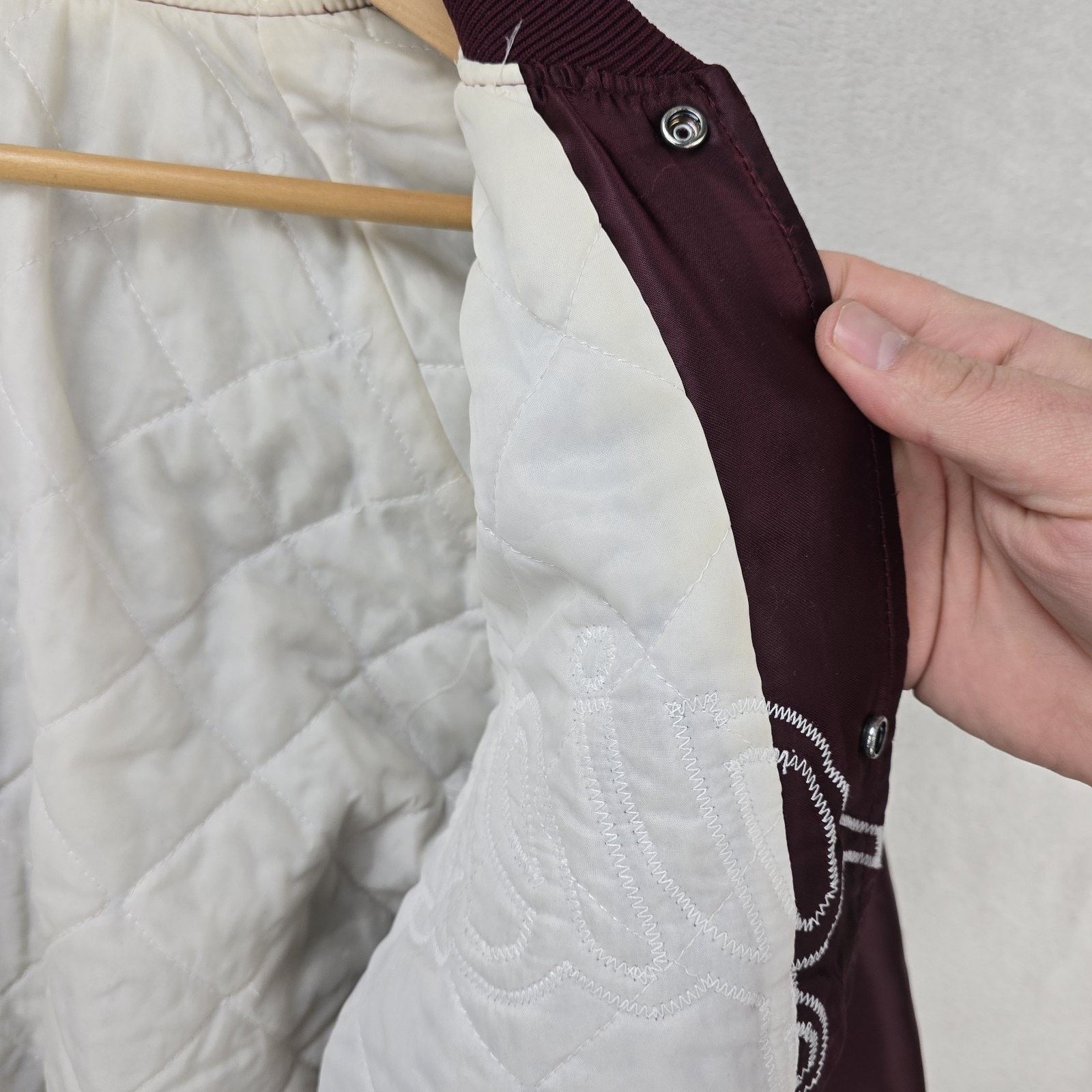 Other Vintage Texas A&M Aggies Satin Bomber Jacket XL Maroon 80s Size US XL / EU 56 / 4 - 9 Thumbnail