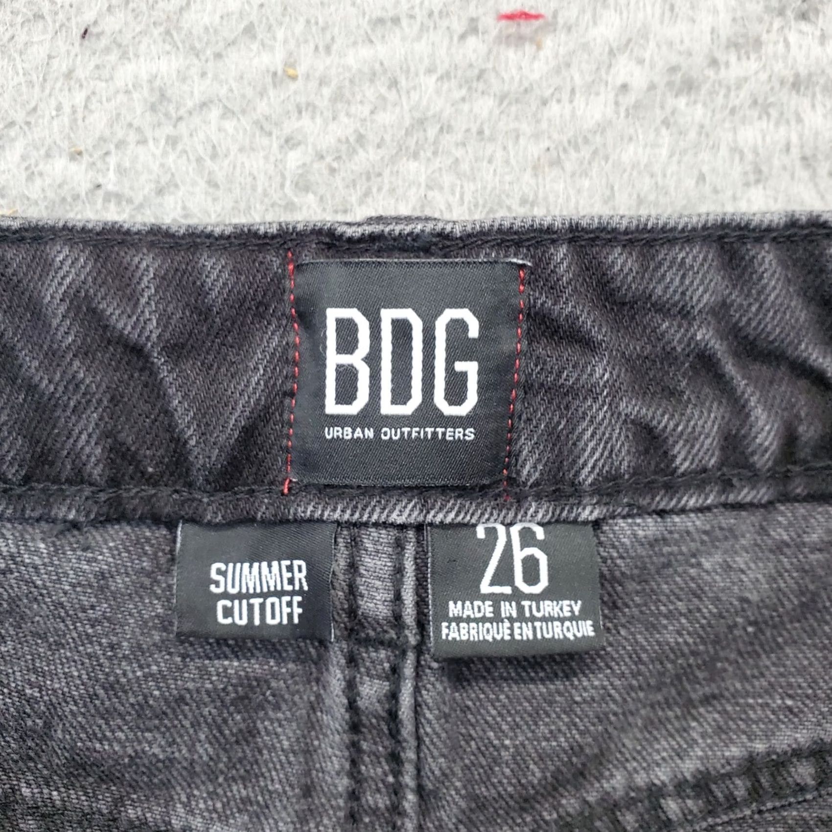 Bdg BDG Urban Outfitters Summer Cut-Off Shorts Womens Size 26 Black Distressed Button Fly Size 26" / US 2 / IT 38 - 6 Thumbnail