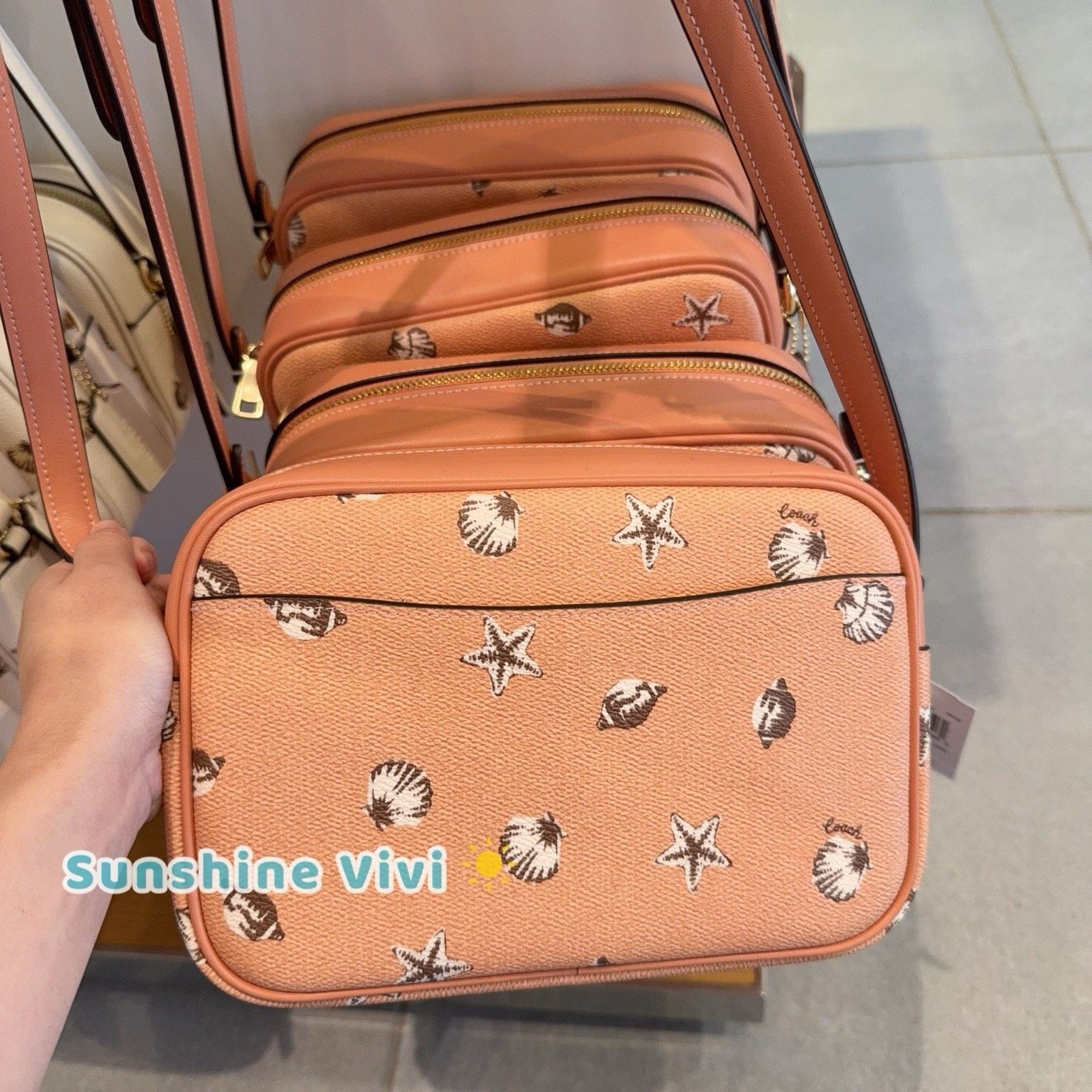Coach NWT COACH Jamie Camera Bag Shell CBM17, Coral/Sunrise Size ONE SIZE - 3 Thumbnail