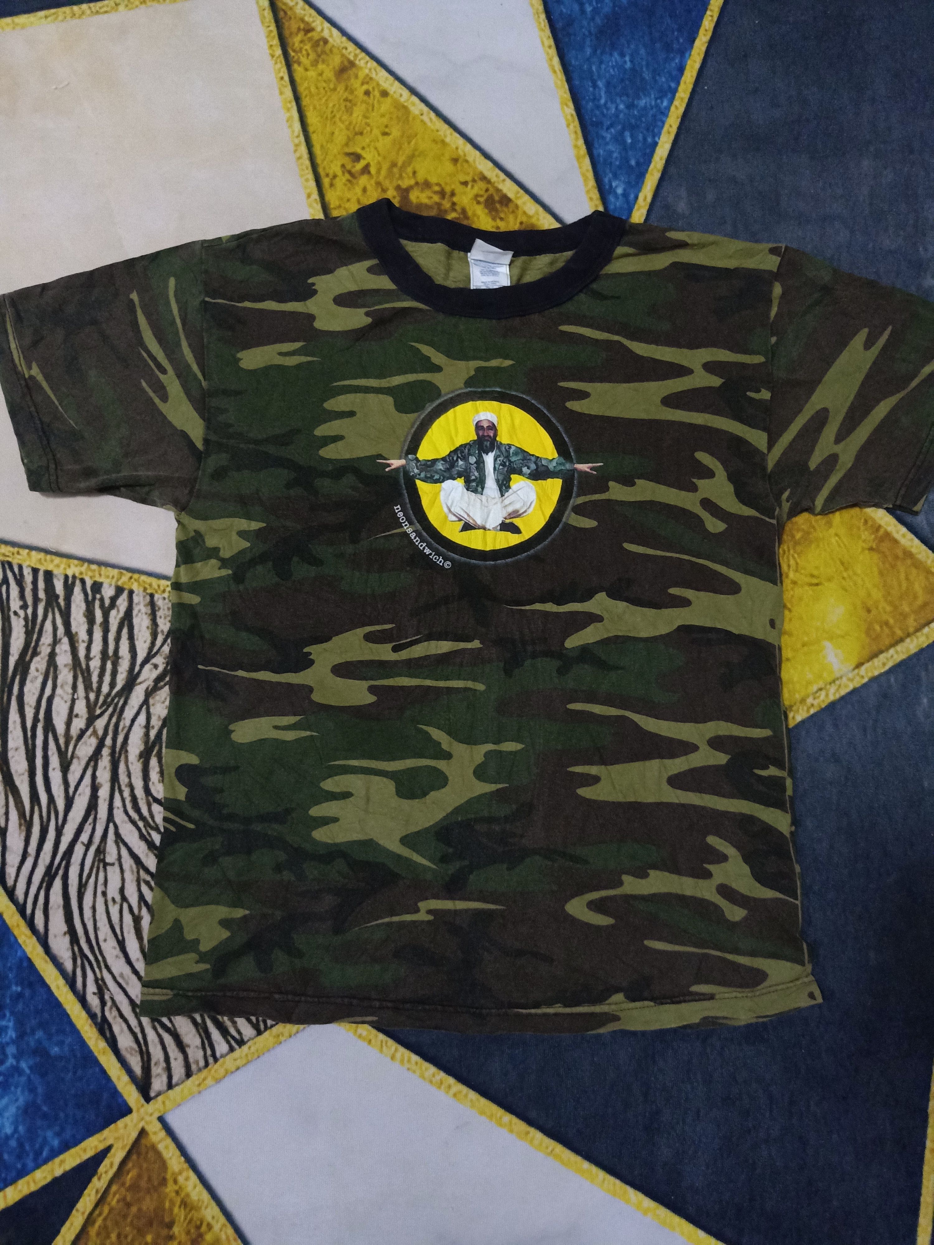 Vintage Vtg Osama Ben Laden Tee Camo Size US M / EU 48-50 / 2 - 1 Thumbnail