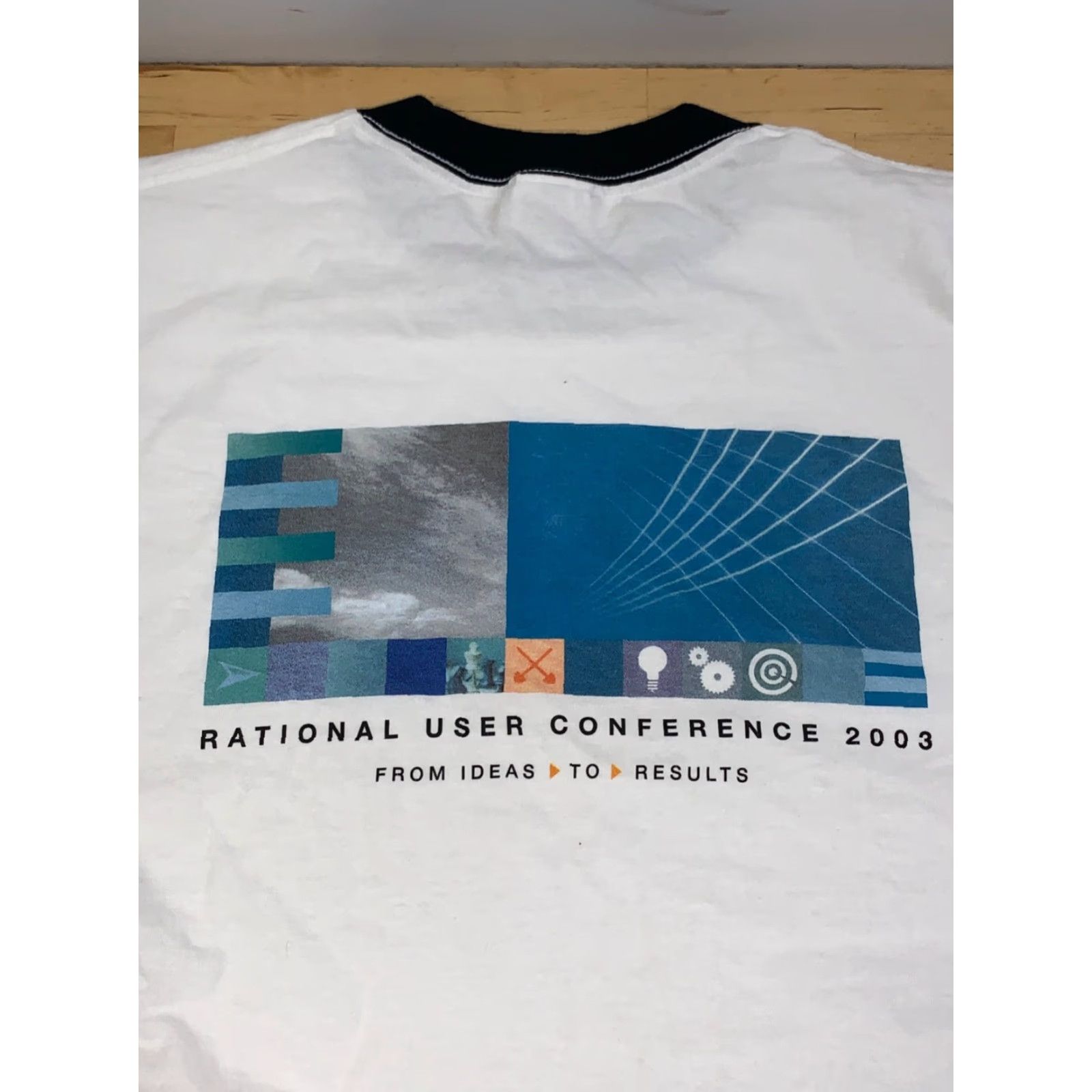Anvil VINTAGE IBM Tech Shirt Mens L Ringer Y2K Short Sleeve Pullover 12375 Size US L / EU 52-54 / 3 - 2 Thumbnail