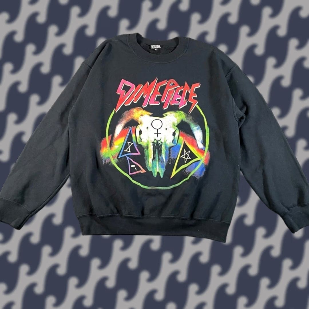 Vintage Dimepiece Skull Graphic Sweatshirt Black M Mens Streetwear Size US M / EU 48-50 / 2 - 1 Thumbnail