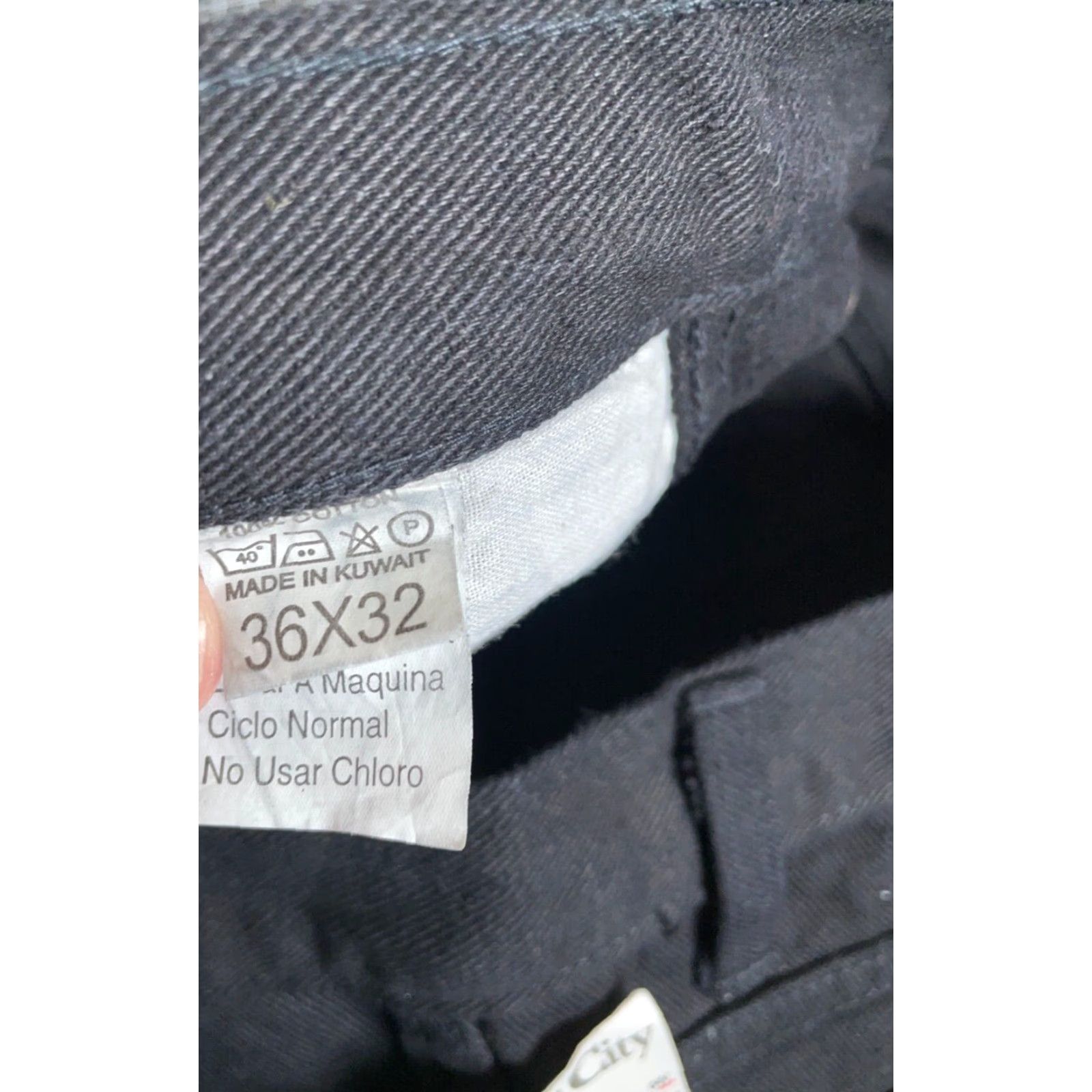 Denime VINTAGE Reliq Men's Jeans Carpenter Pants 36 x 32 Black Denim 90s Grunge Retro Baggy Fit Size US 39 - 4 Thumbnail