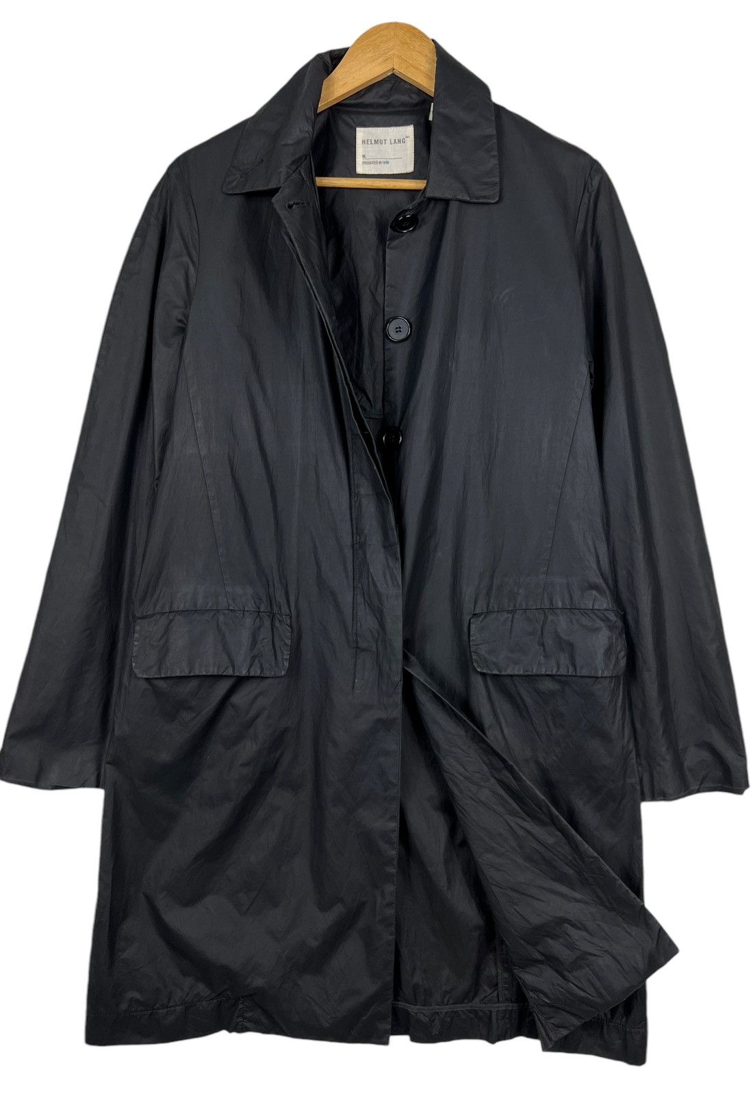 Helmut Lang 🔥 VINTAGE 1998 HELMUT LANG LIGHT LONG COAT MADE IN ITALY Size US S / EU 44-46 / 1 - 1 Thumbnail