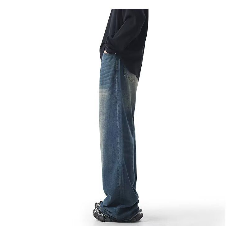 Japanese Brand × Jean Men's straight washed loose fashion jeans Size US 32 / EU 48 - 4 Thumbnail