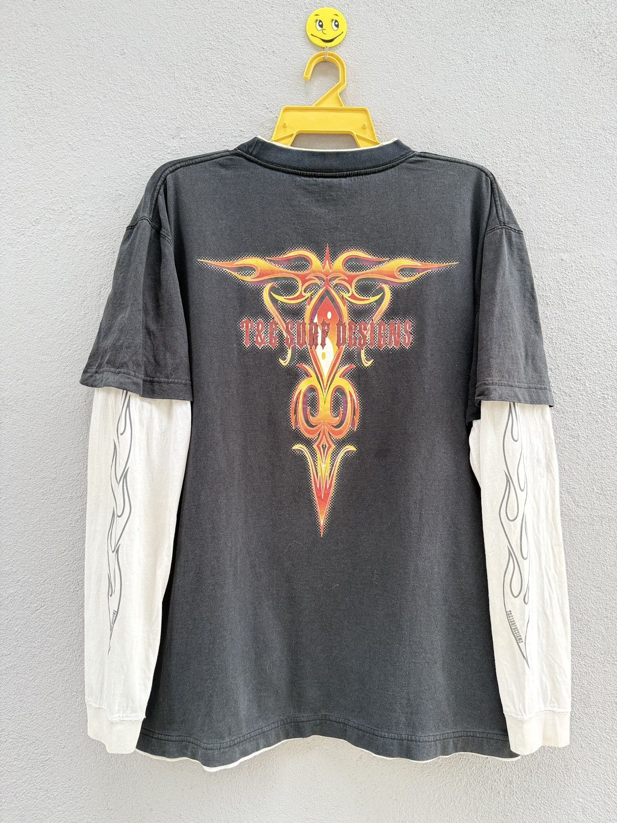 West Coast Choppers Thrashed Y2K T&C Surf Designs Flame Double Layer Grunge Tee Size US L / EU 52-54 / 3 - 1 Thumbnail
