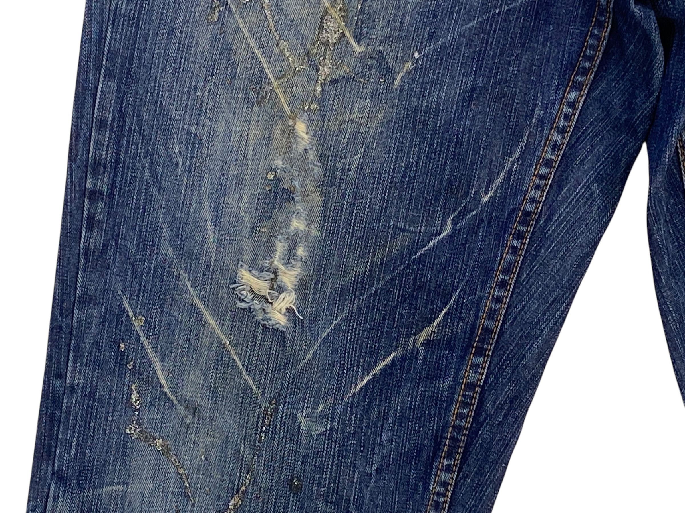 Japanese Brand Nylaus Denim Goth Punk Jeans Size US 37 - 9 Thumbnail