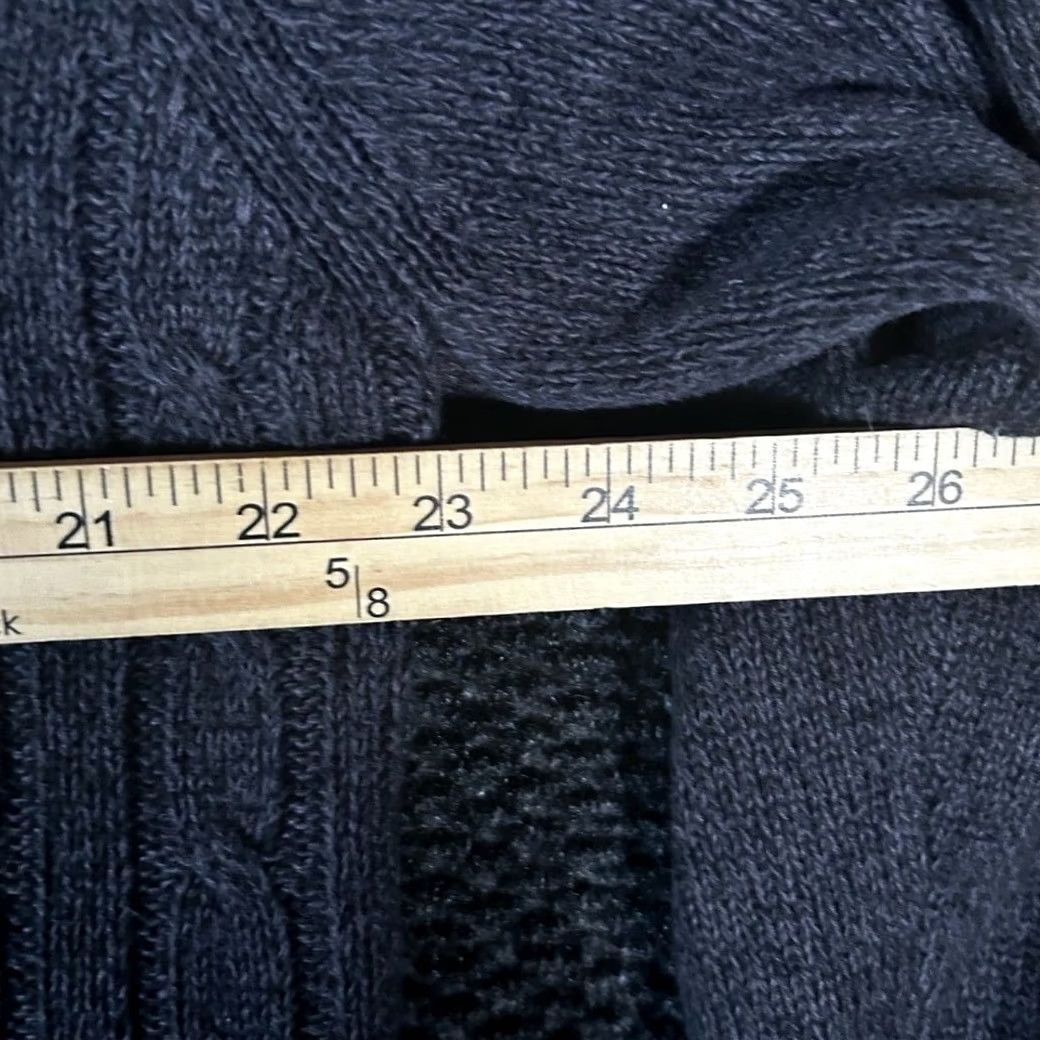 Vintage VINTAGE Boston Traders Sweater L Gray Mens Cable Knit Sherpa Lined Full Zip Size Size US L / EU 52-54 / 3 - 5 Thumbnail
