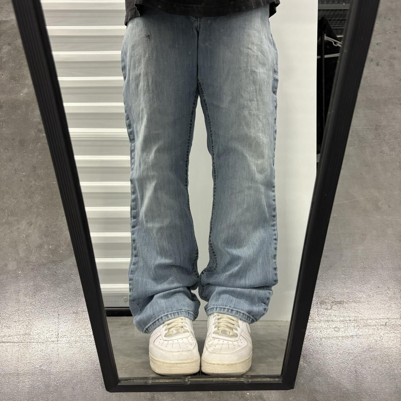 Vintage Crazy Vintage Y2K/2000s Baggy Skater Streetwear Light Blue Wash Denim Jeans! Size US 34 / EU 50 - 1 Thumbnail