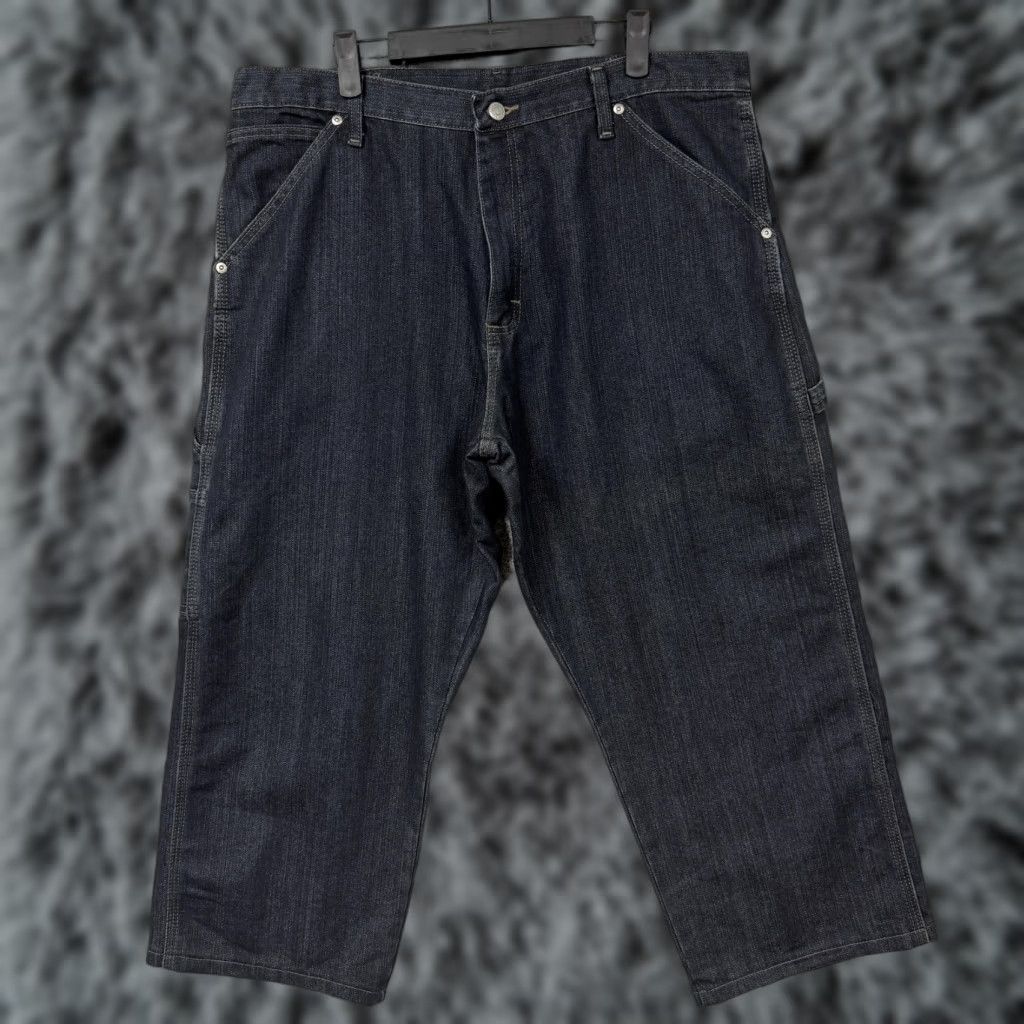 Wrangler Wrangler Carpenter Jeans Mens 36x25 Denim Dark Indigo Jeans Workwear Cargo Pockets Hammer Loop Baggy 90s Grunge Denim Vintage No N/A Size US 36 / EU 52 - 1 Thumbnail