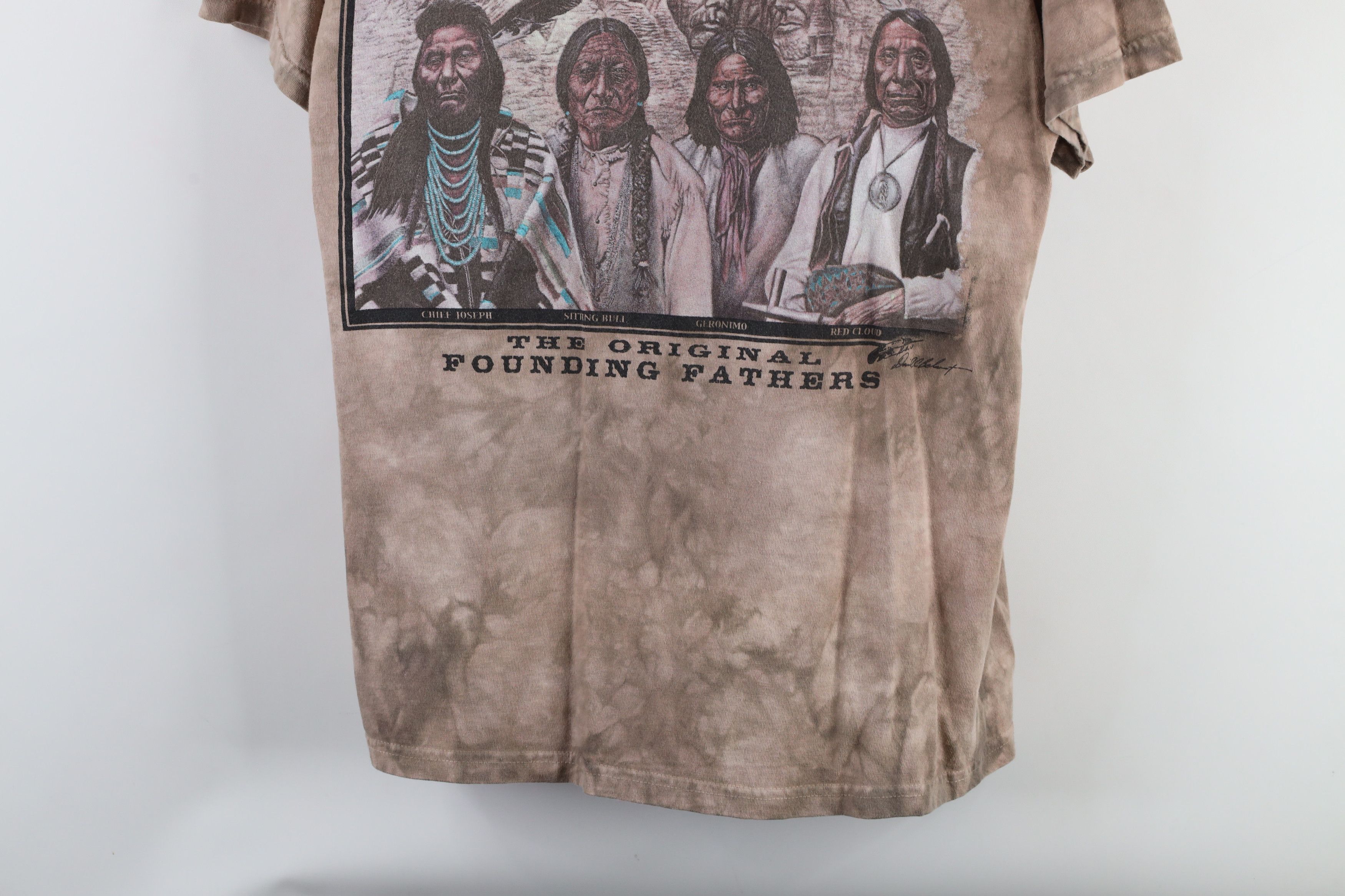 Vintage Vintage 90s Founding Fathers Native American T-Shirt Size US M / EU 48-50 / 2 - 3 Thumbnail