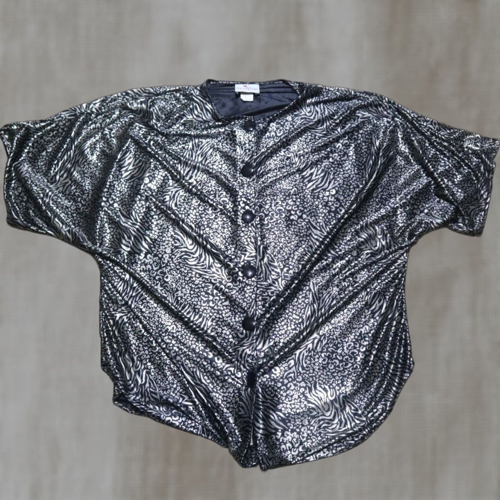 Vintage Keri Ann Shirt Women's L Black Button-Down Shirt Top Button-Up Casual Adult Regular Size L / US 10 / IT 46 - 1 Thumbnail