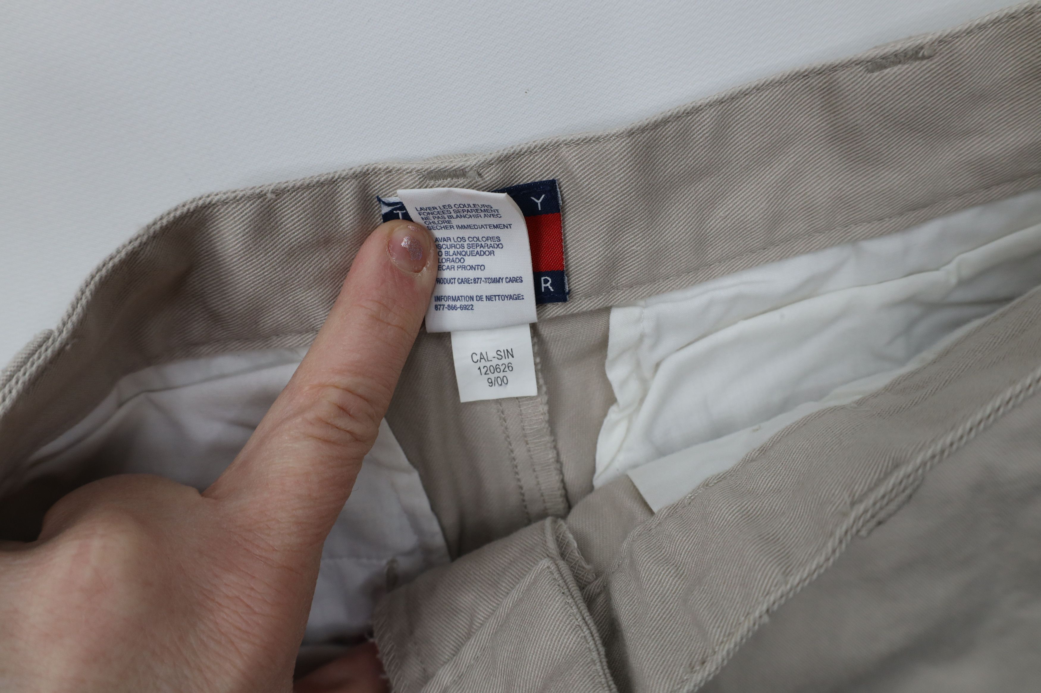 Tommy Hilfiger Vintage Y2K 2000 Tommy Hilfiger Wide Leg Chino Pants Stone Size US 30 / EU 46 - 7 Thumbnail