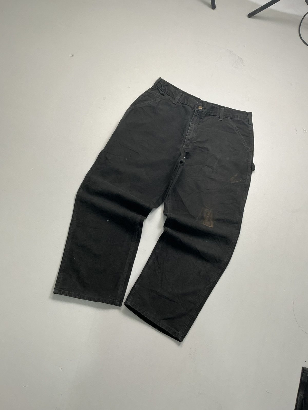 Carhartt Vintage Carhart B11 BLK Carpenter Workwear denim Size US 36 / EU 52 - 2 Thumbnail