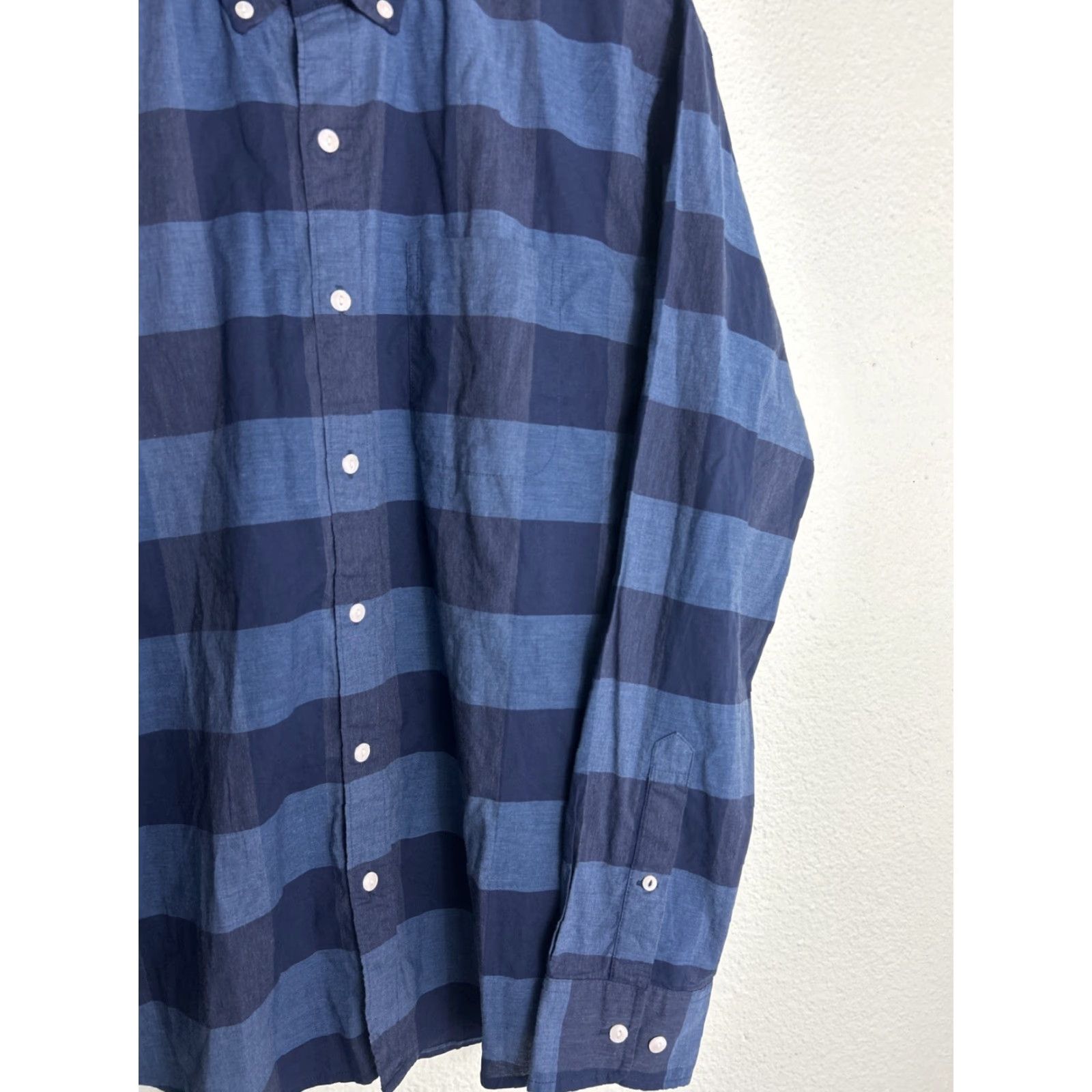 Bonobos VINTAGE Bonobos Stretch Standard Fit Button Down Shirt XL Blue Plaid Cotton Long Sleeve Size US XL / EU 56 / 4 - 4 Thumbnail