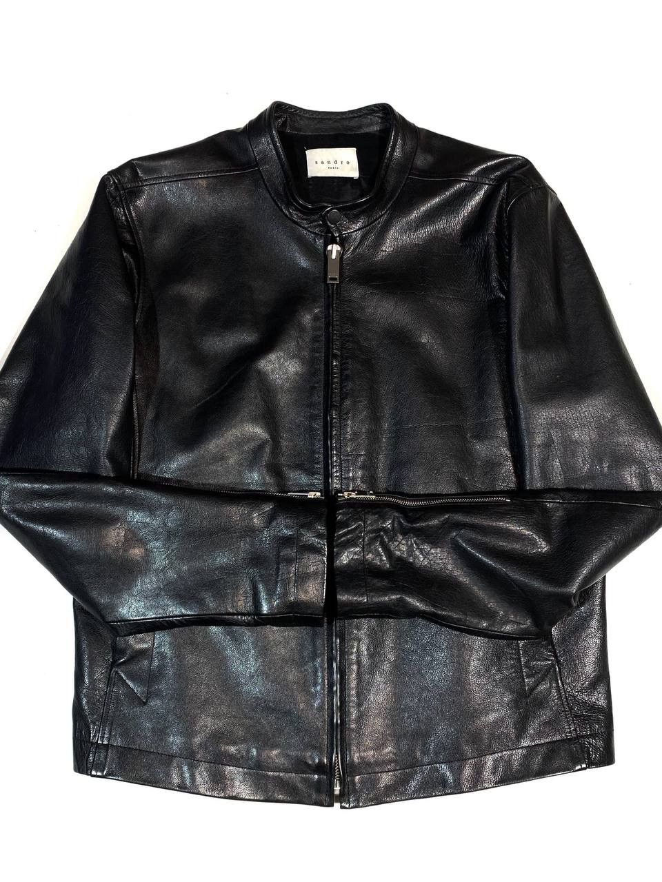 Sandro Sandro Paris Men Leather Jacket Black Biker Motorcycle Size US L / EU 52-54 / 3 - 8 Thumbnail