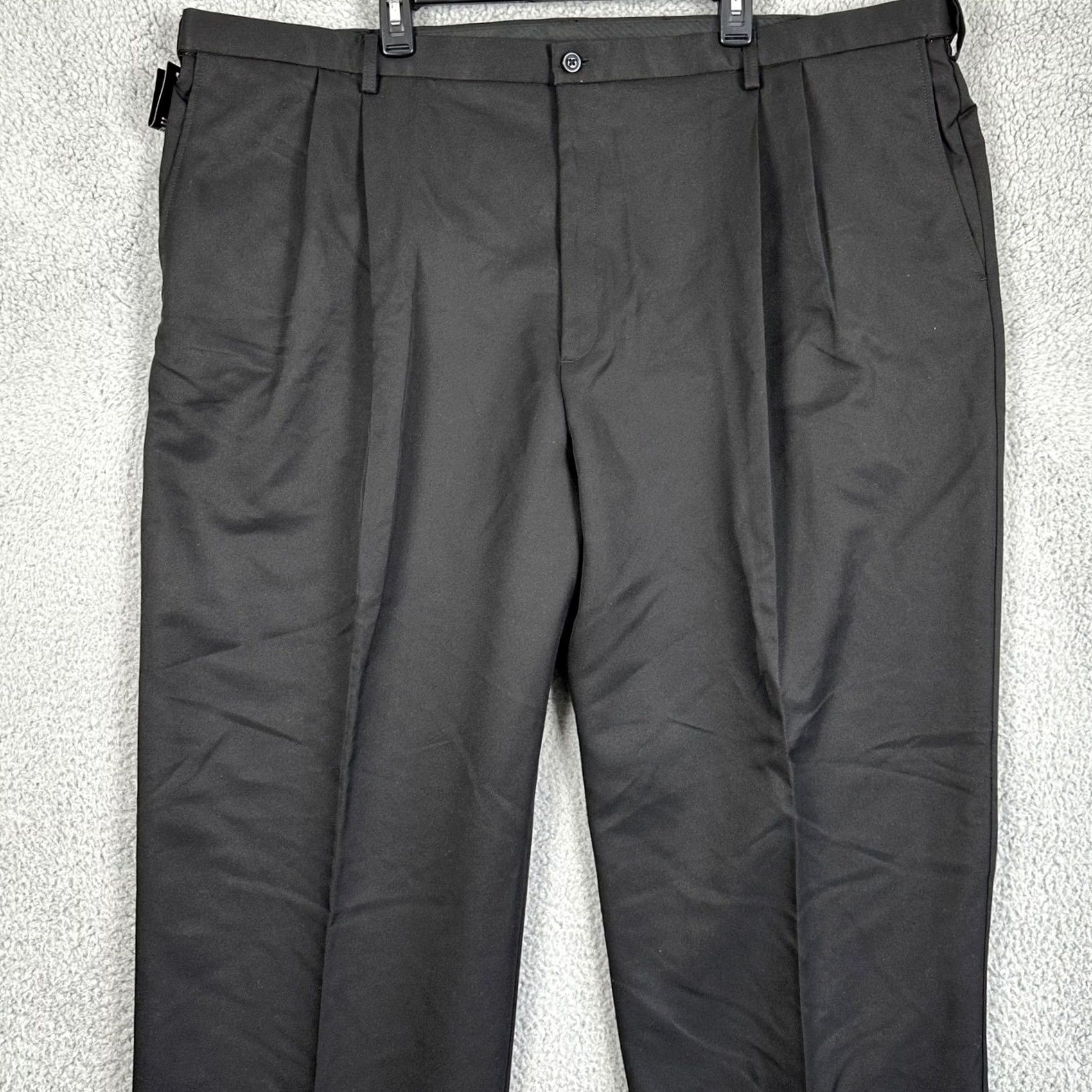 Haggar Haggar Cool 18 Pants Golf Men 50 Big Tall Black Performance Expandable Waist NEW Size US 34 / EU 50 - 4 Thumbnail