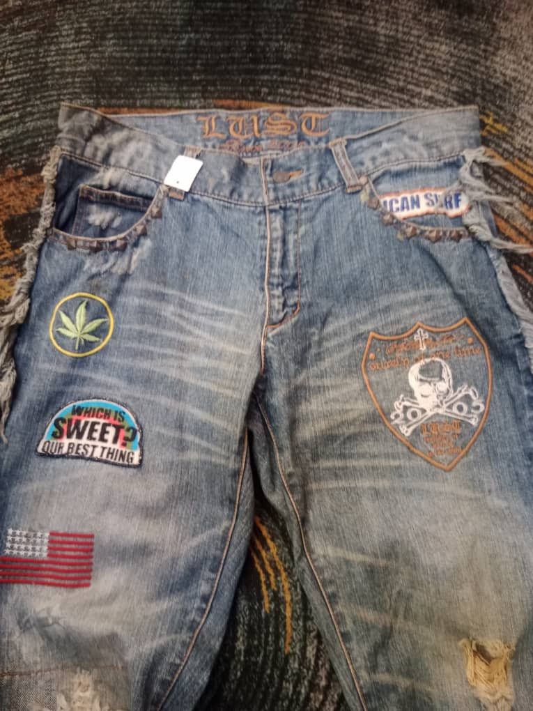 If Six Was Nine × Japanese Brand Lust distressed patches jeans Size 34" / US 12 / IT 48 - 8 Thumbnail
