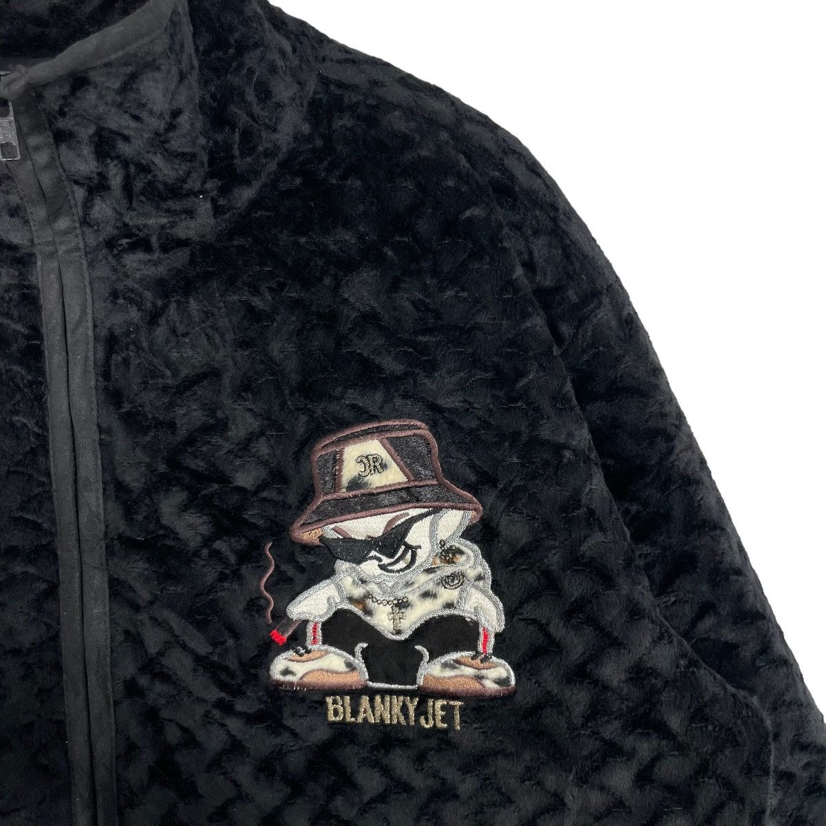 Cartoon Network Vintage Blanky Jet Cartoon Velvet Jacket Suede Black Size US XL / EU 56 / 4 - 7 Thumbnail