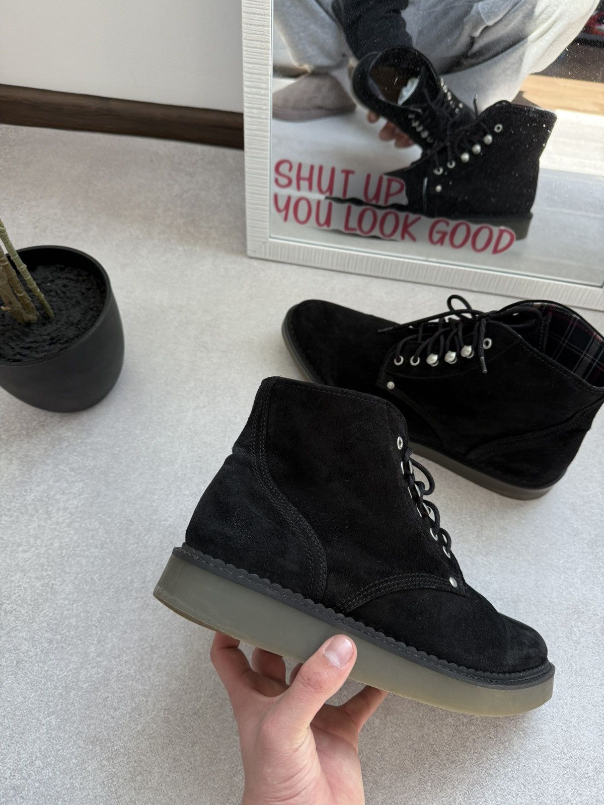 Diesel Diesel Black Suede Chukka Boots Lace Up Casual Ankle Shoes Size US 10 / EU 43 - 5 Thumbnail