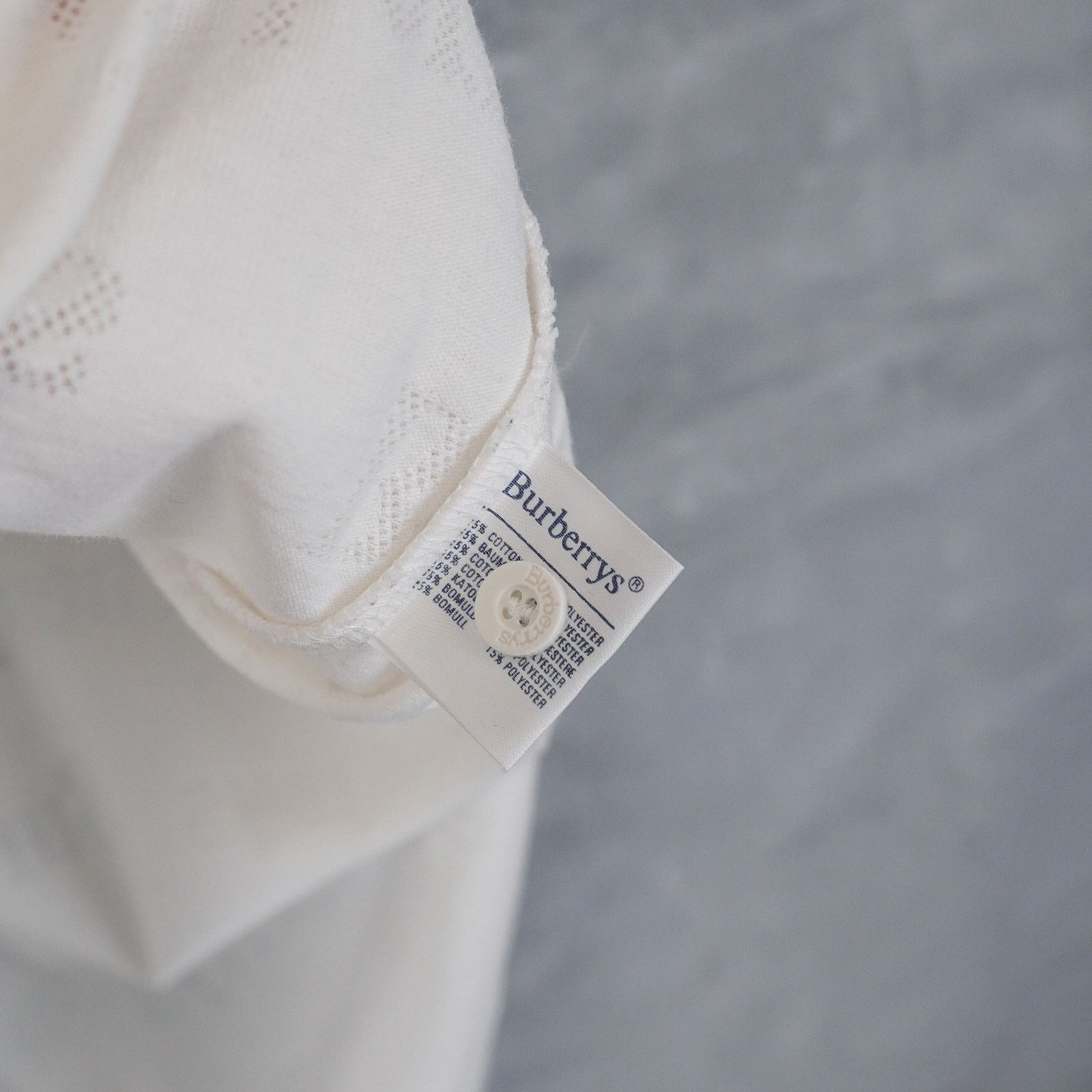 Burberry Burberrys england white monogram equestrian logo polo shirt Size US L / EU 52-54 / 3 - 9 Thumbnail