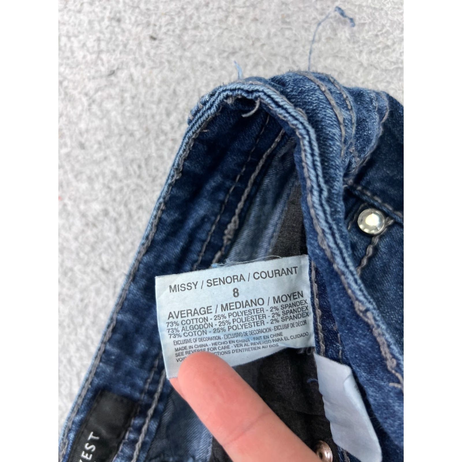 Nine West Nine West Jeans Women 8 Blue Denim Bootcut Cotton Blend 29x29 Regular Stretch 5-Pocket Design Inseam 29 Size 30" / US 8 / IT 44 - 7 Thumbnail