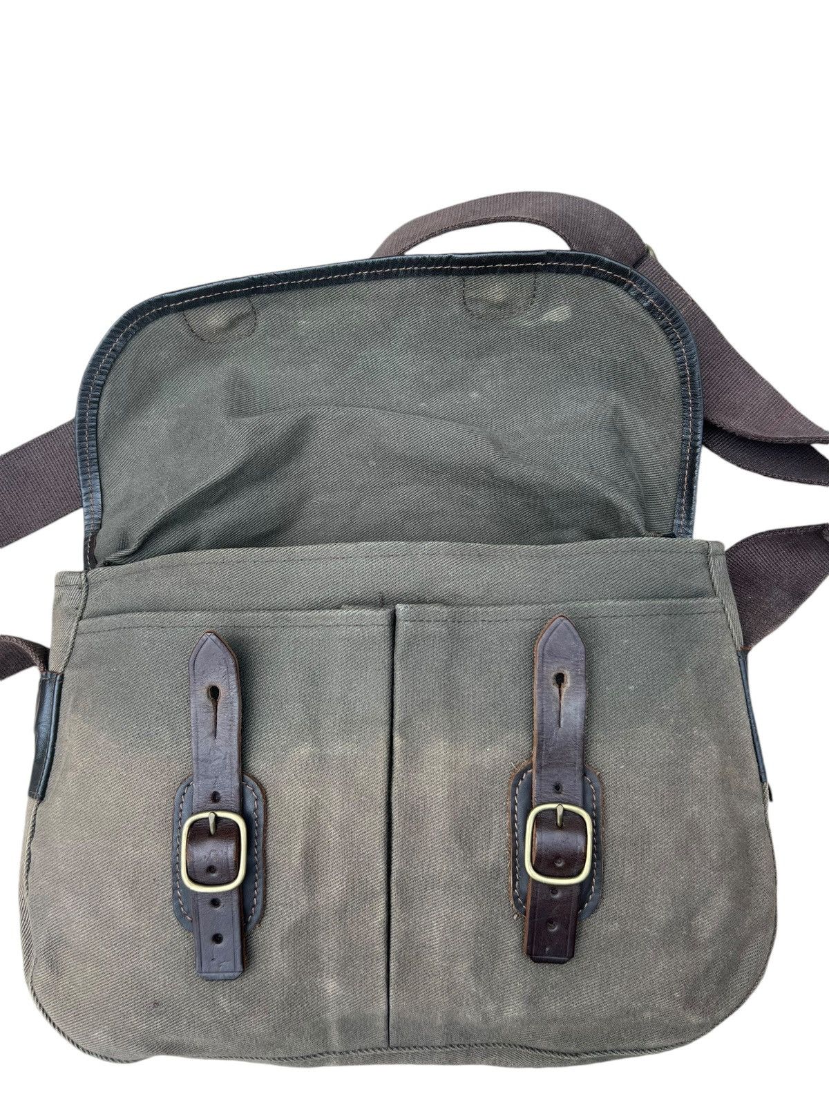 Vintage Vintage Quality Gunslips Sun Fade Waxed Canvas Messenger Bag Size ONE SIZE - 20 Thumbnail