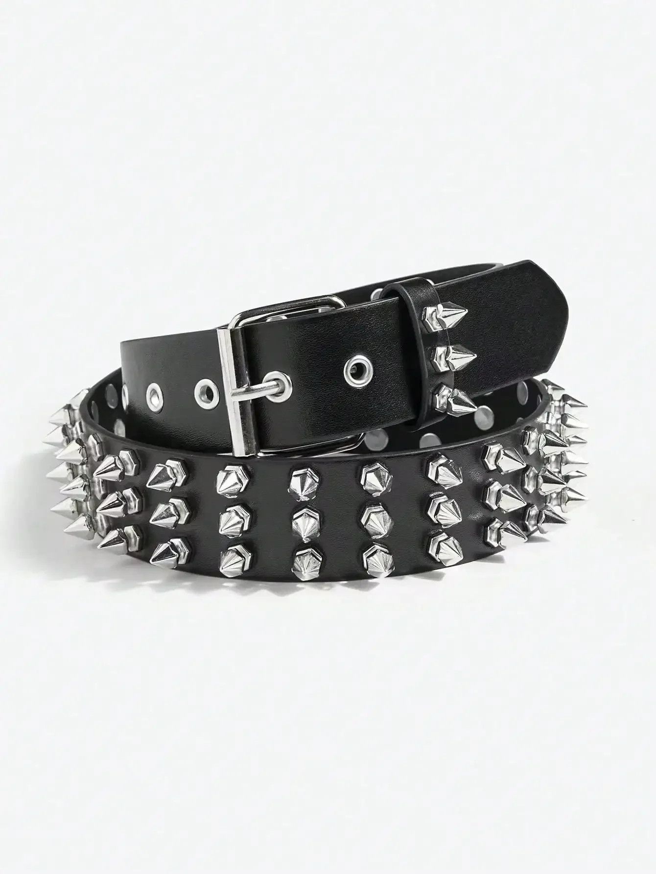 Japanese Brand Cool punk stud rivet belt Size ONE SIZE - 1 Thumbnail