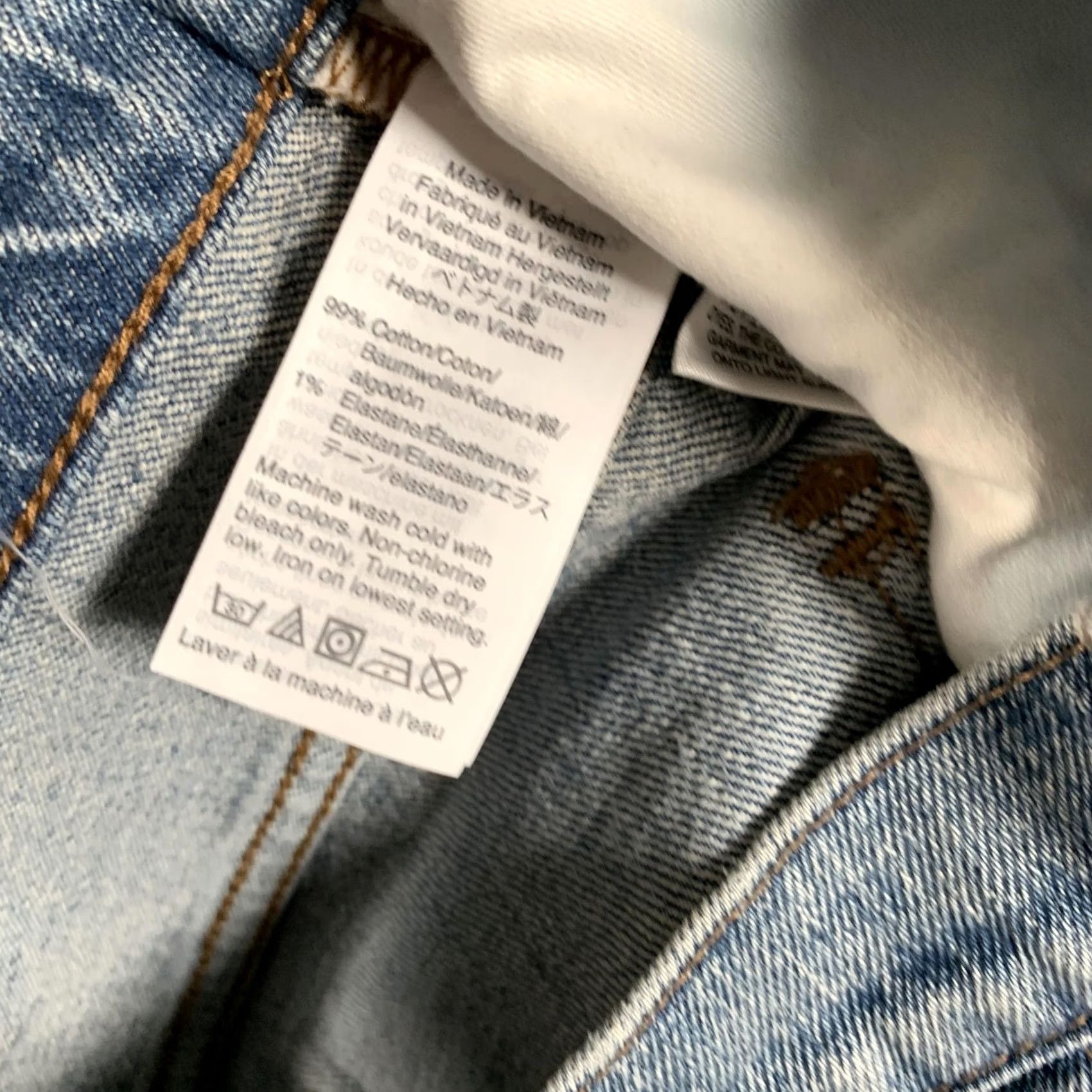 Madewell Madewell Jeans Womens 26 Blue Classic Straight High Rise Raw Hem Denim Stretch Size 26" / US 2 / IT 38 - 6 Thumbnail