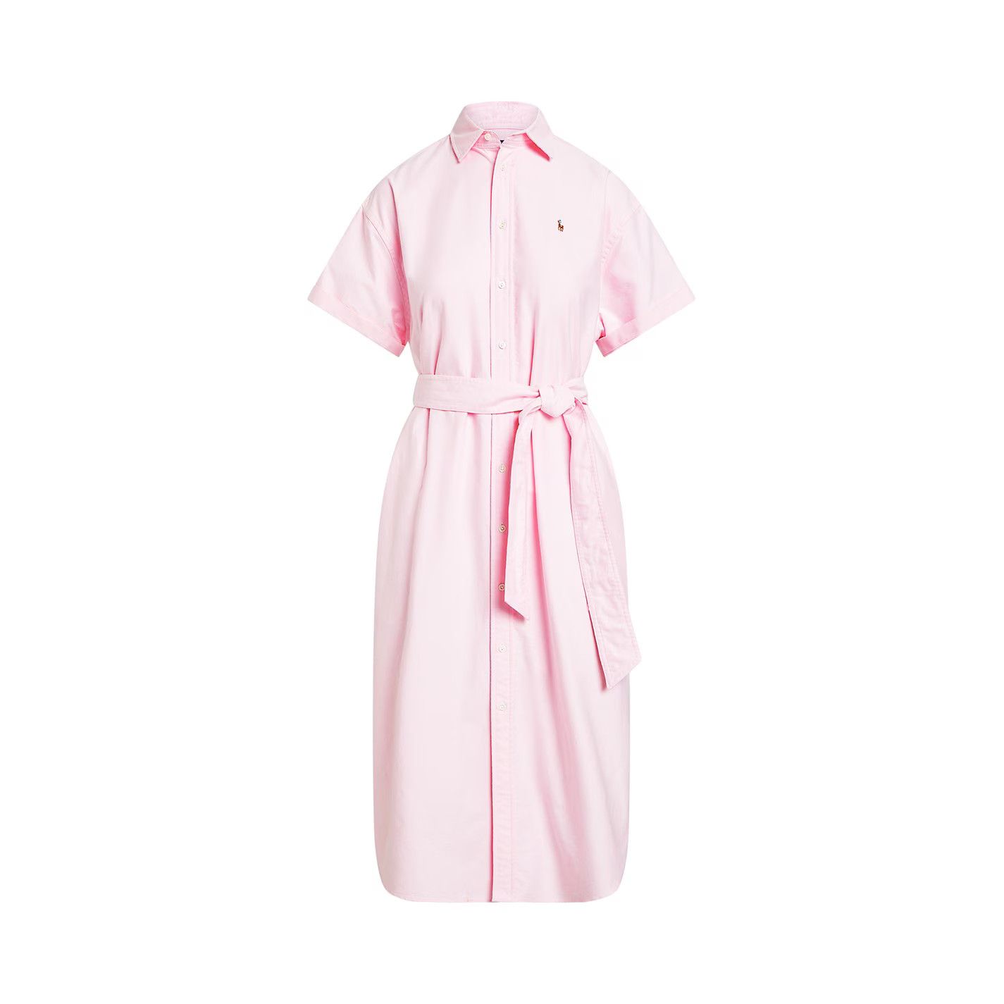 Polo Ralph Lauren o1g2r1mq0825 Belted Short-Sleeve Oxford Shirtdress Bath Pink Size XL / US 12-14 / IT 48-50 - 1 Thumbnail