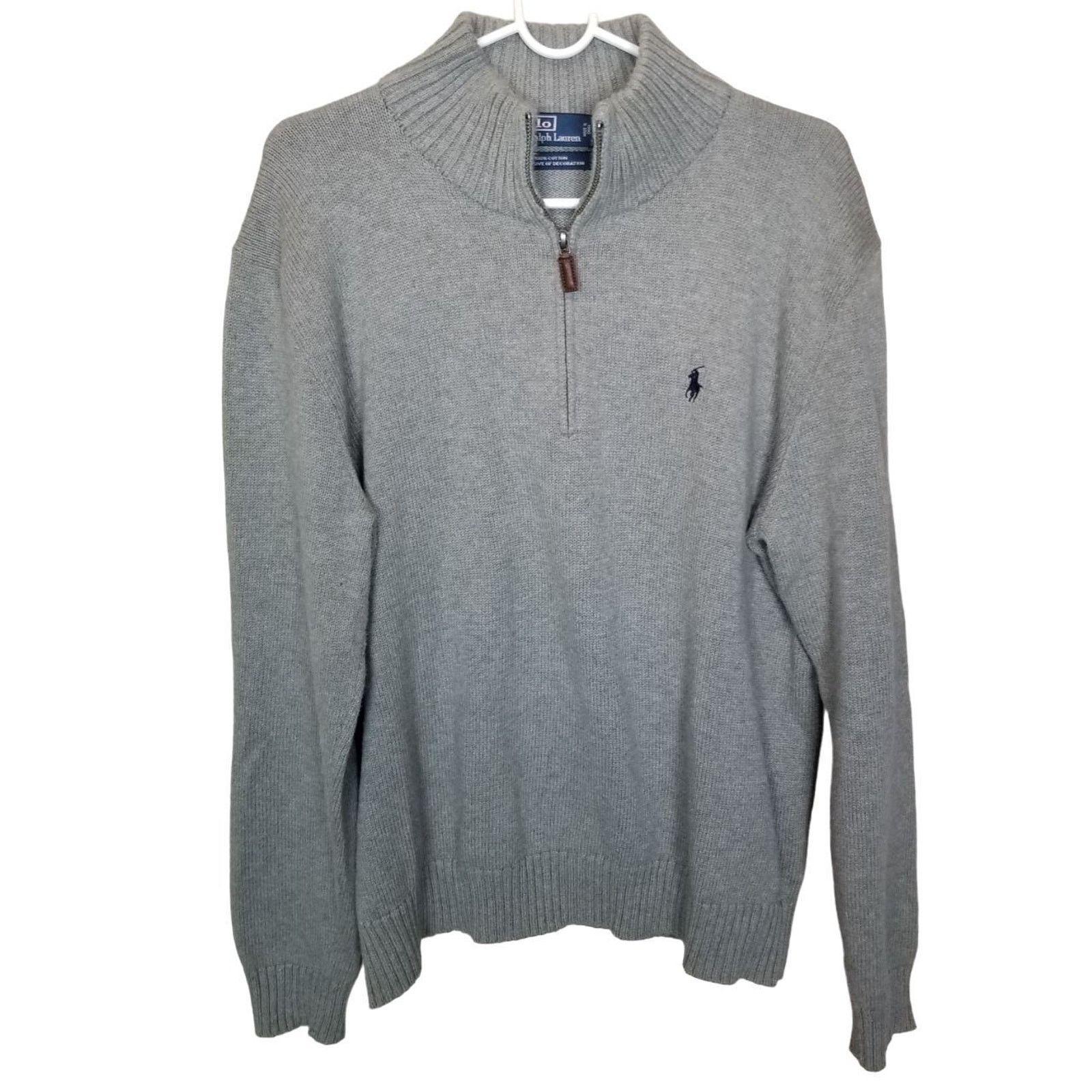 Polo Ralph Lauren Polo Ralph Lauren Mens 1/4 Zip Pullover Sweater Sz L Classic Size US L / EU 52-54 / 3 - 1 Thumbnail
