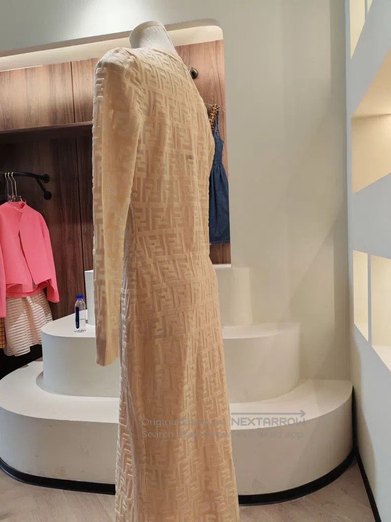 Other Fendi FF Monogram Subtle Pattern Knit Midi Dress Size XS / US 0-2 / IT 36-38 - 2 Thumbnail