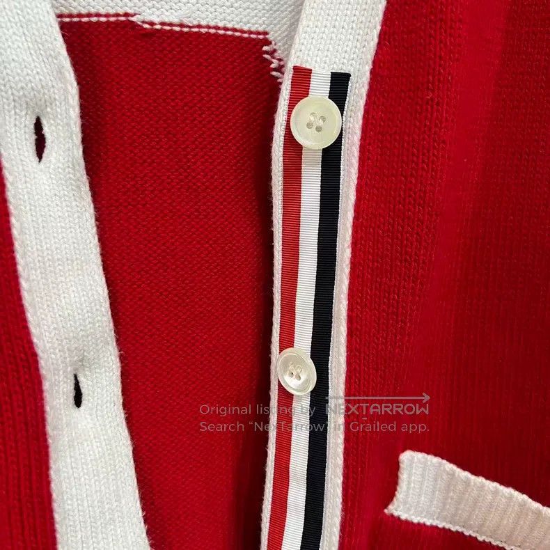 Thom Browne Thom Browne Red retro dog knit cardigan Size M / US 6-8 / IT 42-44 - 6 Thumbnail