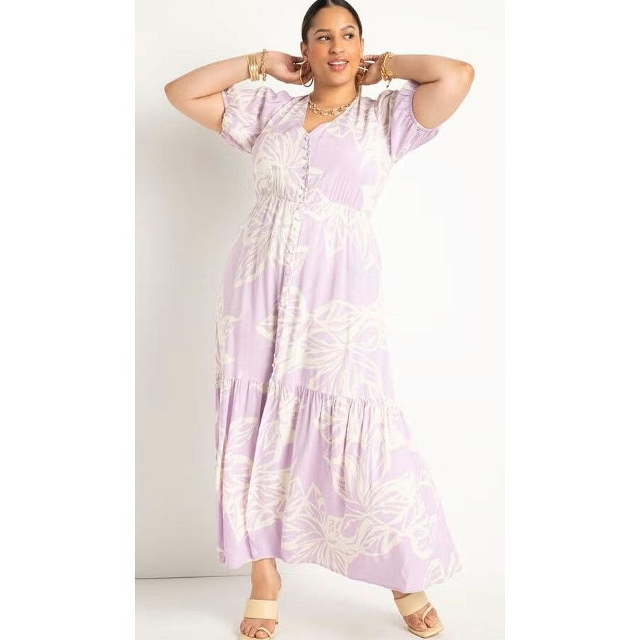 Other US Size 14W | ELOQUII Button Front Flounce Hem Maxi Dress Size XL / US 12-14 / IT 48-50 - 1 Thumbnail