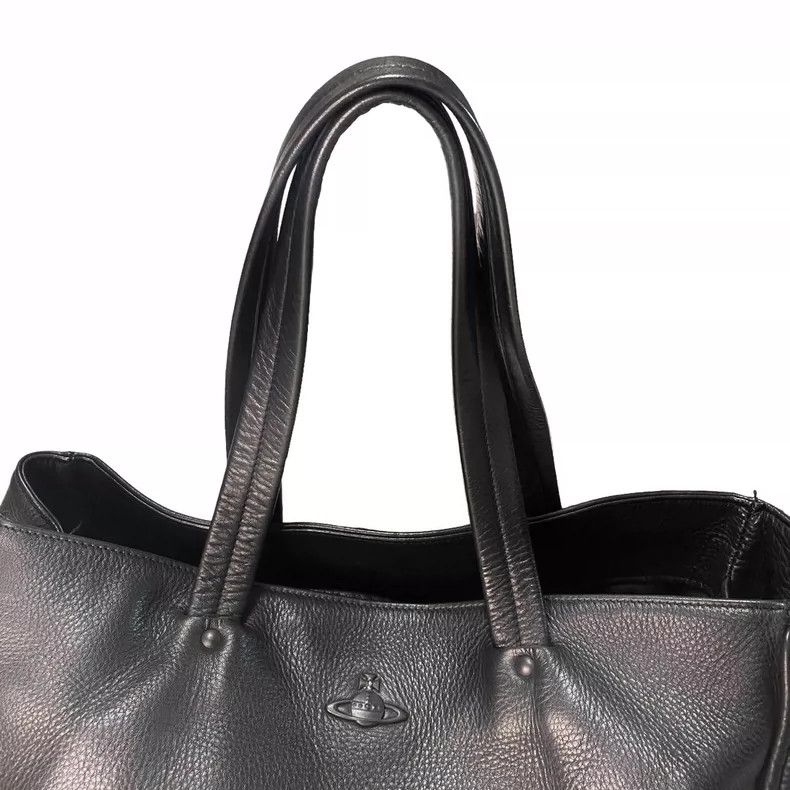 Vivienne Westwood vivienne westwood size os A black leather suitcase with a s Size ONE SIZE - 5 Thumbnail