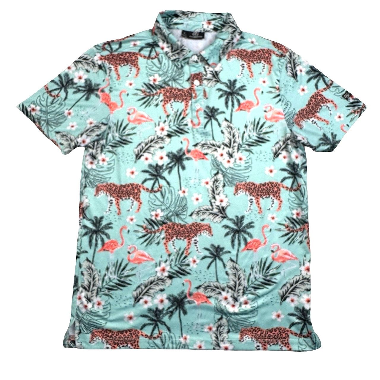 Other Greenside Golf Men's Performance Golf Polo Shirt Tiger Palms Size US S / EU 44-46 / 1 - 2 Thumbnail