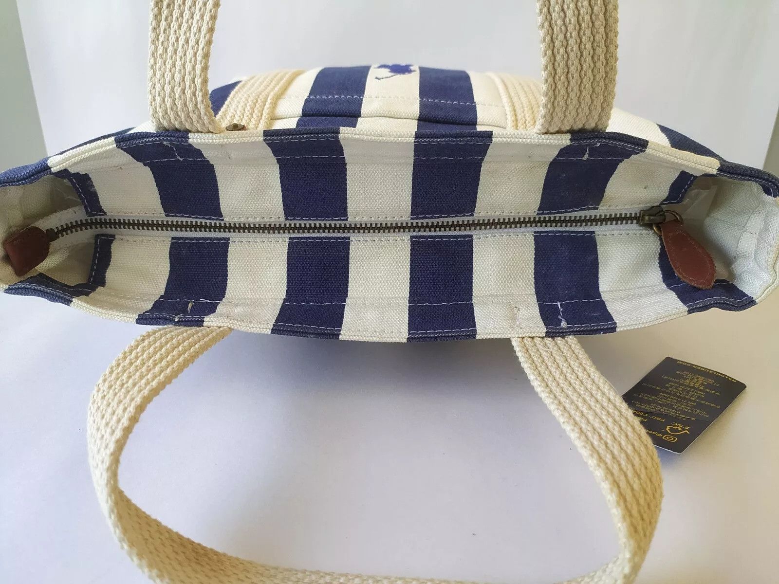 Polo Ralph Lauren Polo Ralph Lauren pony embroidered striped tote bag IFD 8019 Size ONE SIZE - 7 Thumbnail