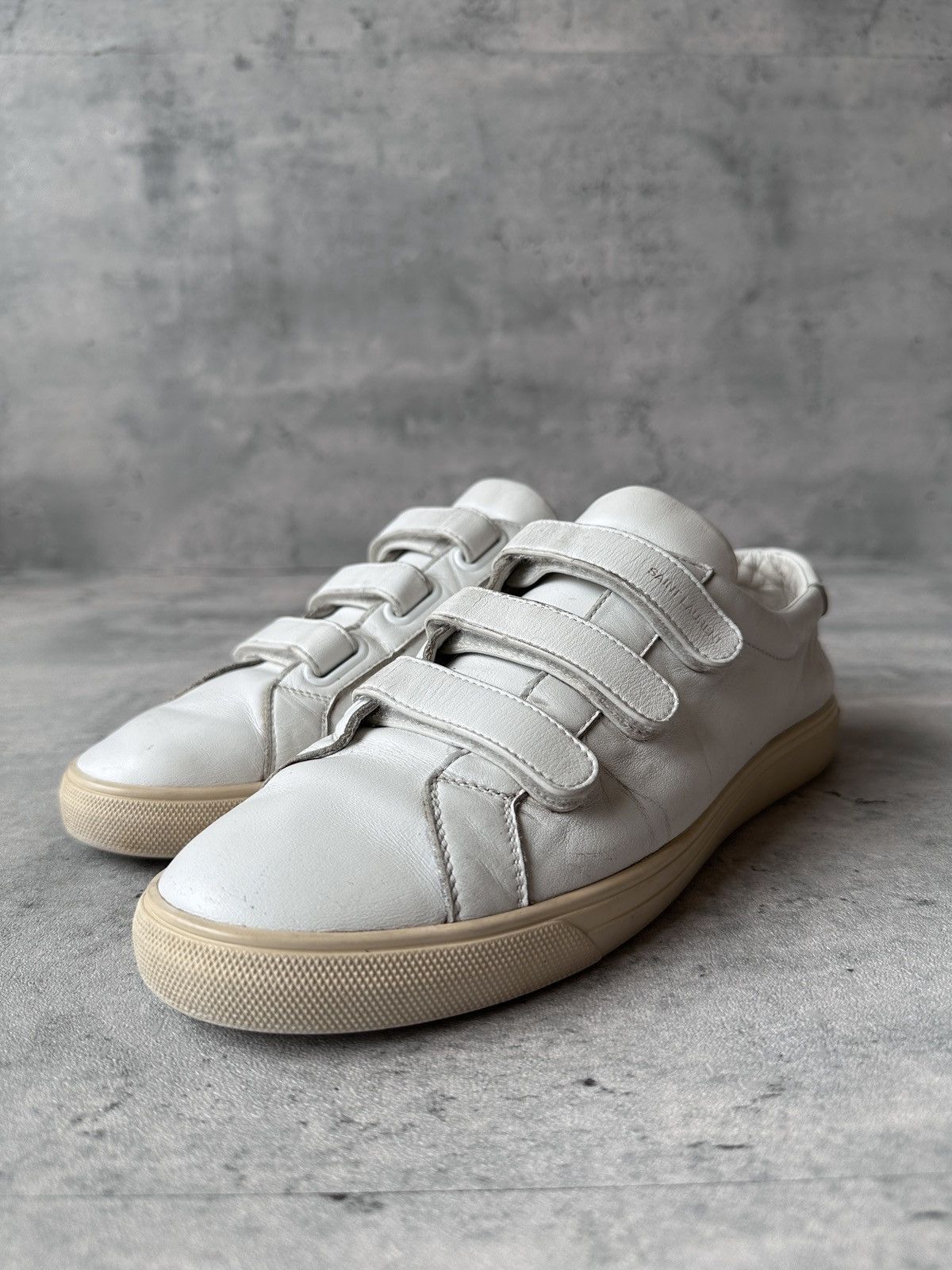 Saint Laurent Paris HEDI SLIMANE | SL/01 VELCRO STRAP COURT CLASSIC LOW TOP Size US 9 / EU 42 - 8 Thumbnail