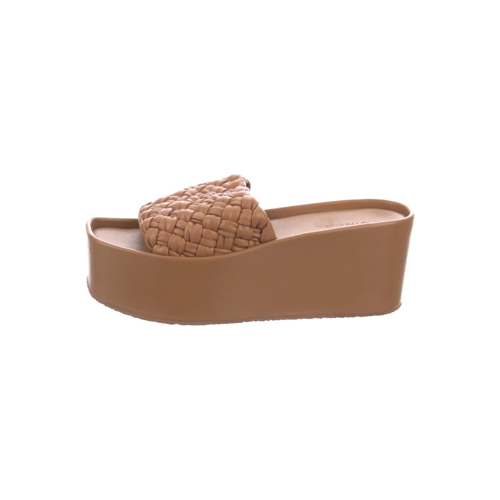 Vince Vince Mari Tan Leather Platform Summer Sandal Slides US 9.5 Size US 9.5 / IT 39.5 - 2 Thumbnail