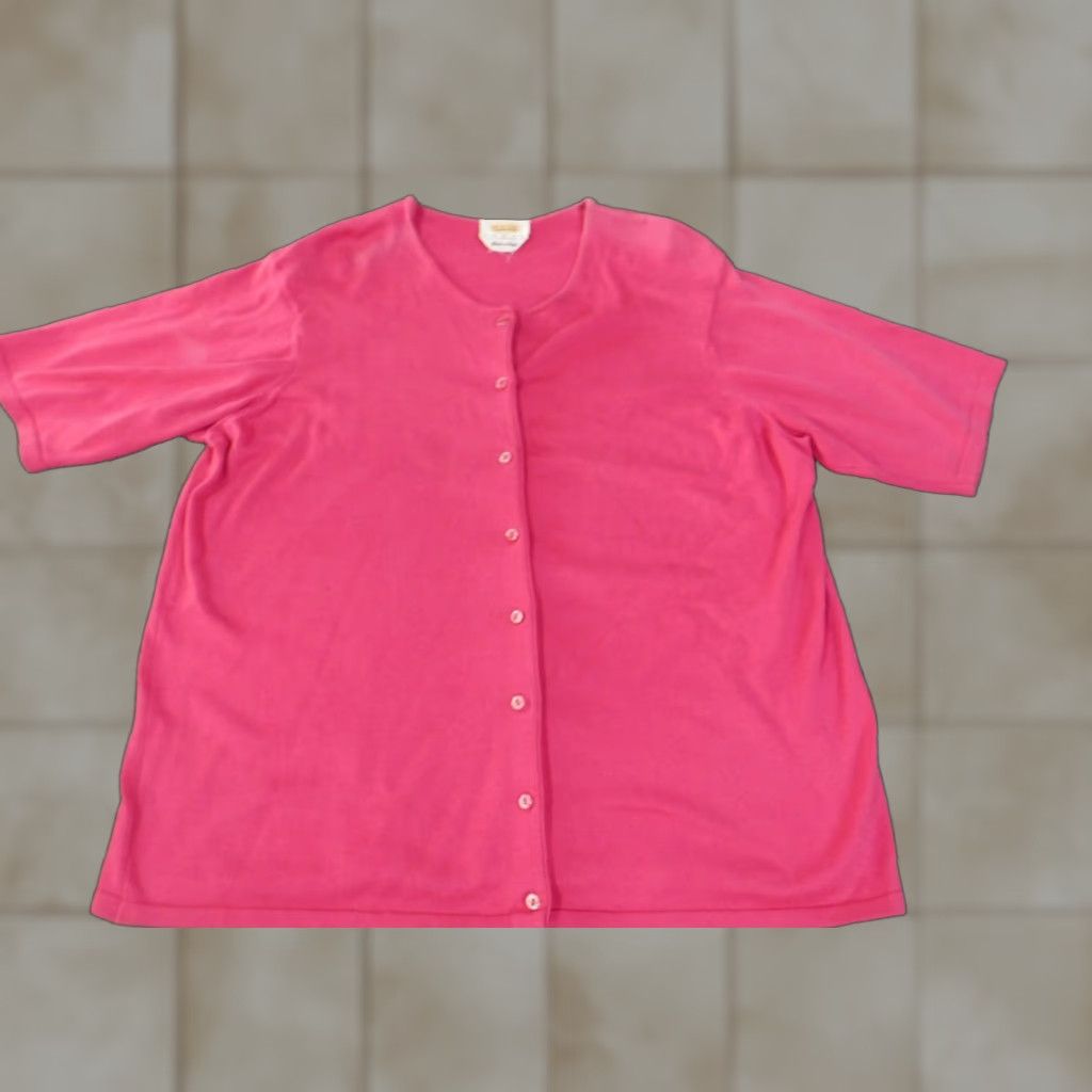 Talbots Talbots Sweater Cardigan M Pink Womens Regular Cotton Knit Stretch Size M / US 6-8 / IT 42-44 - 1 Thumbnail