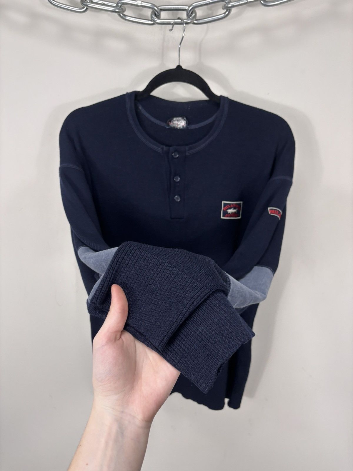Paul & Shark Vintage Paul & Shark Sportswear Men’s Navy Blue Henley Shirt Size US M / EU 48-50 / 2 - 7 Thumbnail