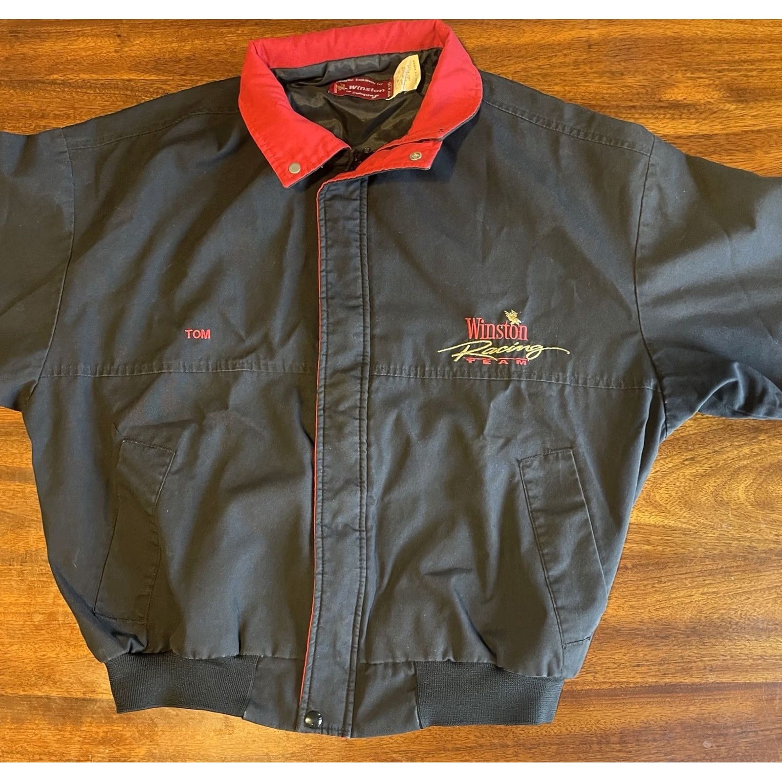 Vintage VINTAGE Winston by Swingster Racing Team Bomber Jacket N/A Men L Black 90s USA Racing Clothes Jacket Size US L / EU 52-54 / 3 - 5 Thumbnail