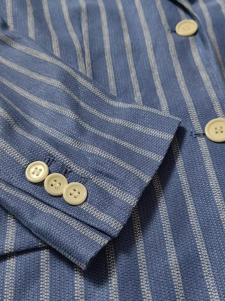 Loro Piana Loro Piana Women's Blue Striped Blazer-2508 Size US M / EU 48-50 / 2 - 8 Thumbnail