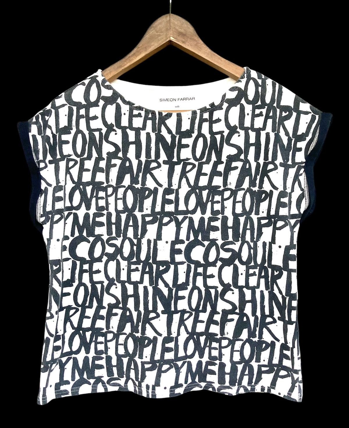 Designer Simeon Farrar Wording Tee Size S / US 4 / IT 40 - 1 Thumbnail