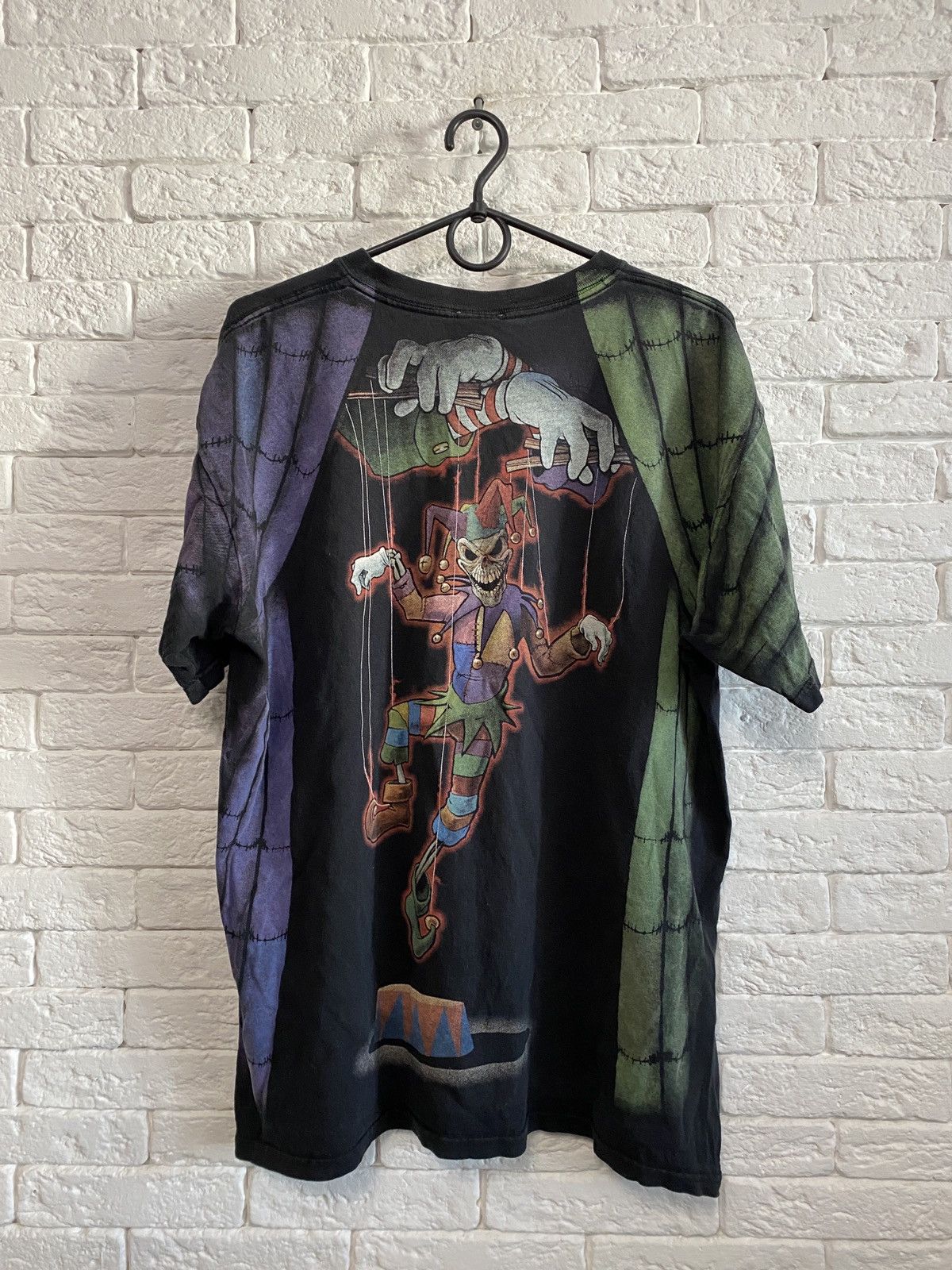 Liquid Blue × Vintage Vintage Liquid Blue Evil Clown Skeleton Print T-Shirt Size US L / EU 52-54 / 3 - 4 Thumbnail