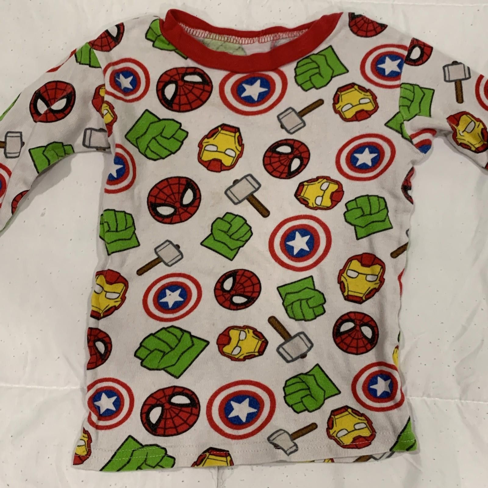 Marvel Comics Spider-Man, Iron Man, Marvel Kids' 2-Piece Pajama Set - 5T Size ONE SIZE - 5 Thumbnail