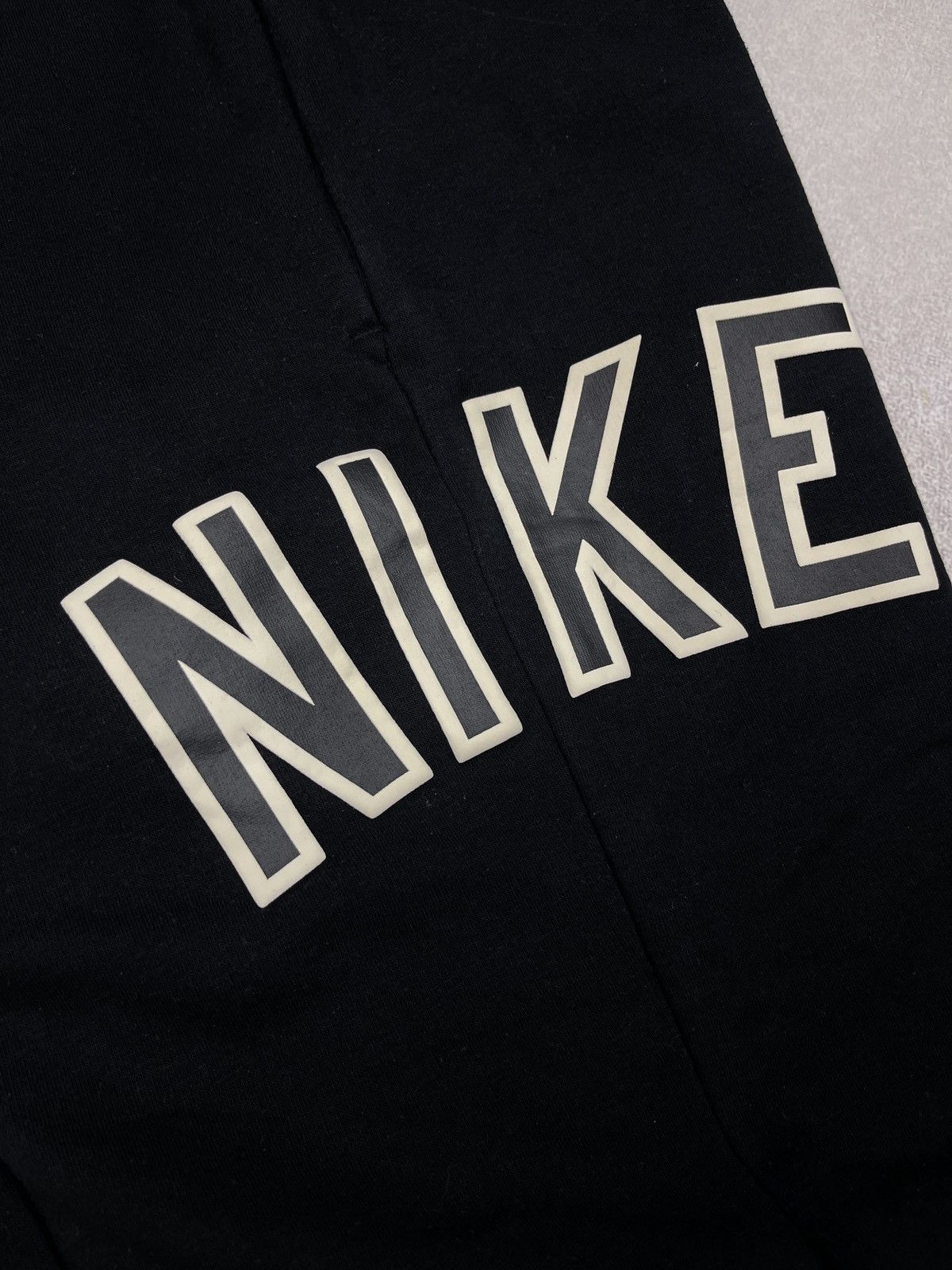 Nike Mens Nike Air Fleece Sweatpants Black Big Logo Drill Y2K Size US 34 / EU 50 - 6 Thumbnail