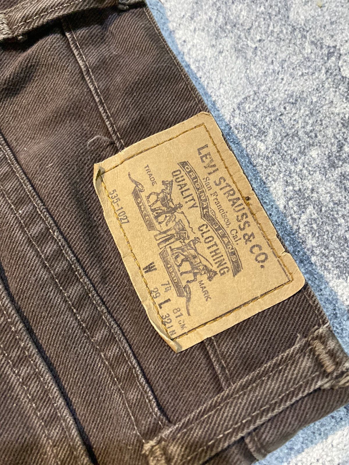 Levi's × Levi's Vintage Clothing × Vintage Vintage jeans levis 535 dark brown Size US 27 - 4 Thumbnail